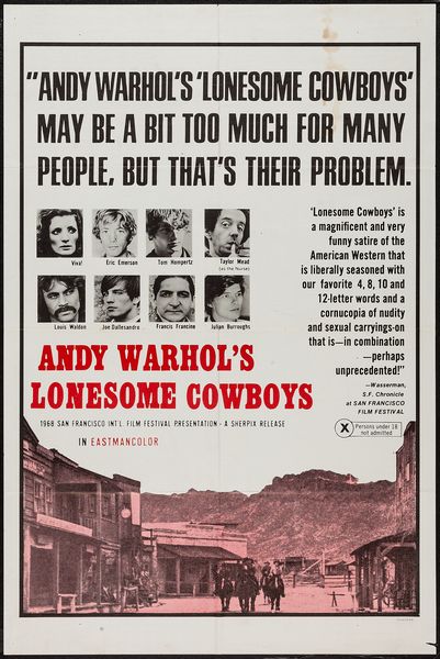 Lonesome Cowboys (1968) Andy Warhol, Paul Morrissey, Viva, Tom Hompertz, Louis Waldon, Comedy, Crime, Drama, Western