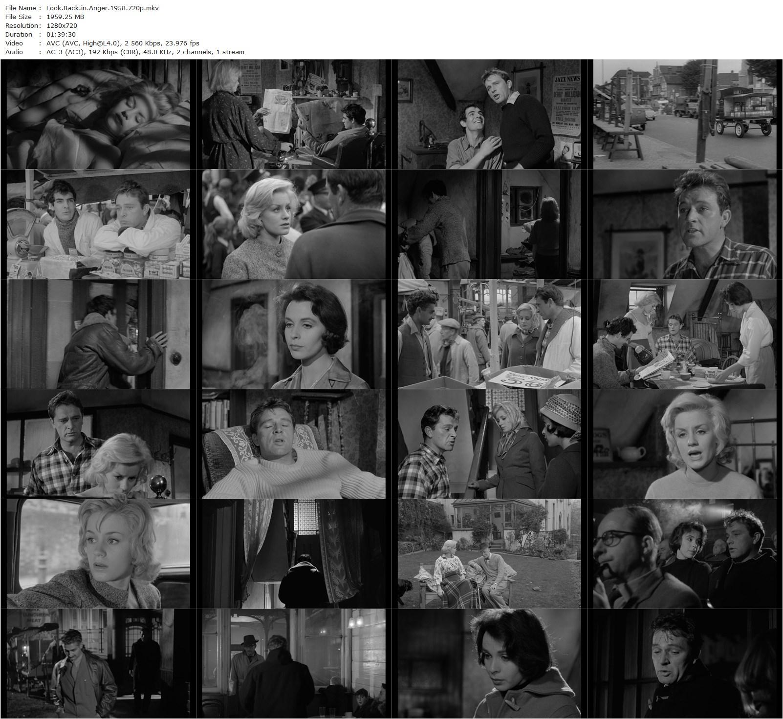 Look Back in Anger (1959) Tony Richardson, Richard Burton, Claire Bloom, Mary Ure-poster