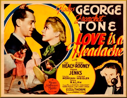 Love Is a Headache (1938) Richard Thorpe, Gladys George, Franchot Tone, Ted Healy, Comedy, Romance