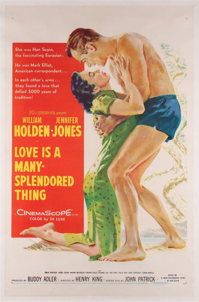 Love Is a Many-Splendored Thing (1955) Henry King, Otto Lang, William Holden, Jennifer Jones, Torin Thatcher, Biography, Drama, Romance