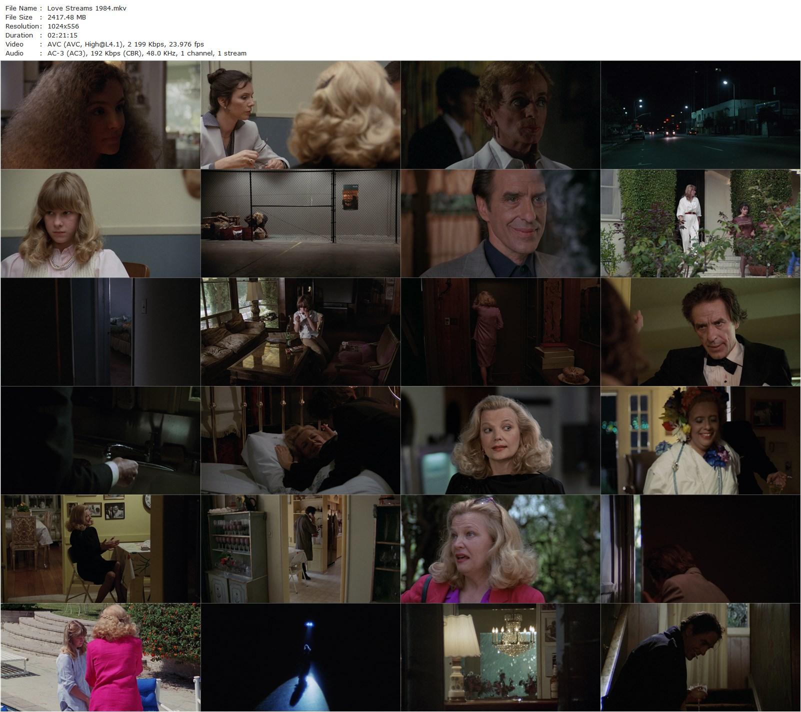 Love Streams (1984) John Cassavetes, Gena Rowlands, Diahnne Abbott-poster