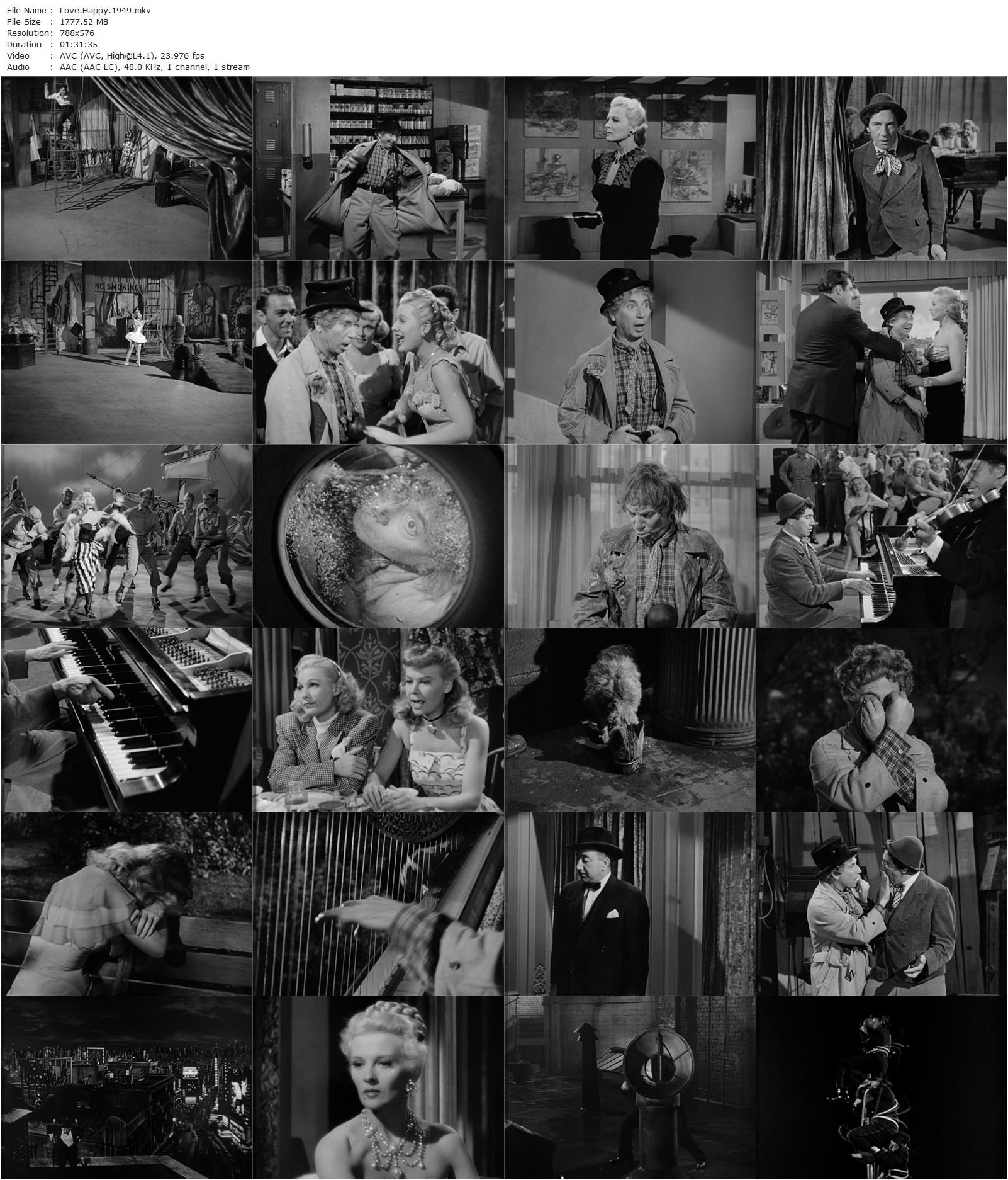 Love Happy (1949) David Miller, Groucho Marx, Harpo Marx, Chico Marx-poster