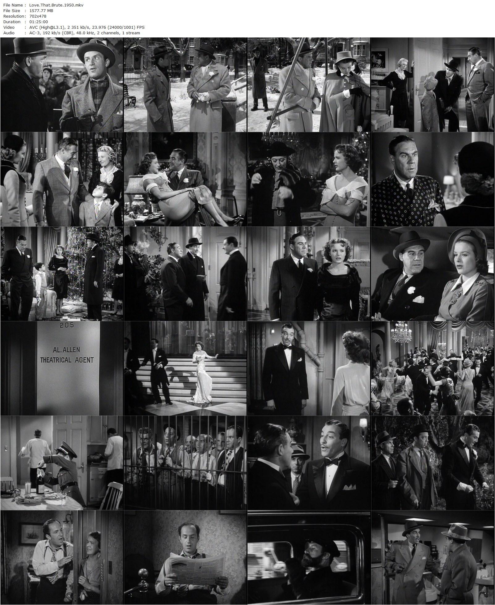 Love That Brute (1950) Alexander Hall, Paul Douglas, Jean Peters, Cesar Romero-poster