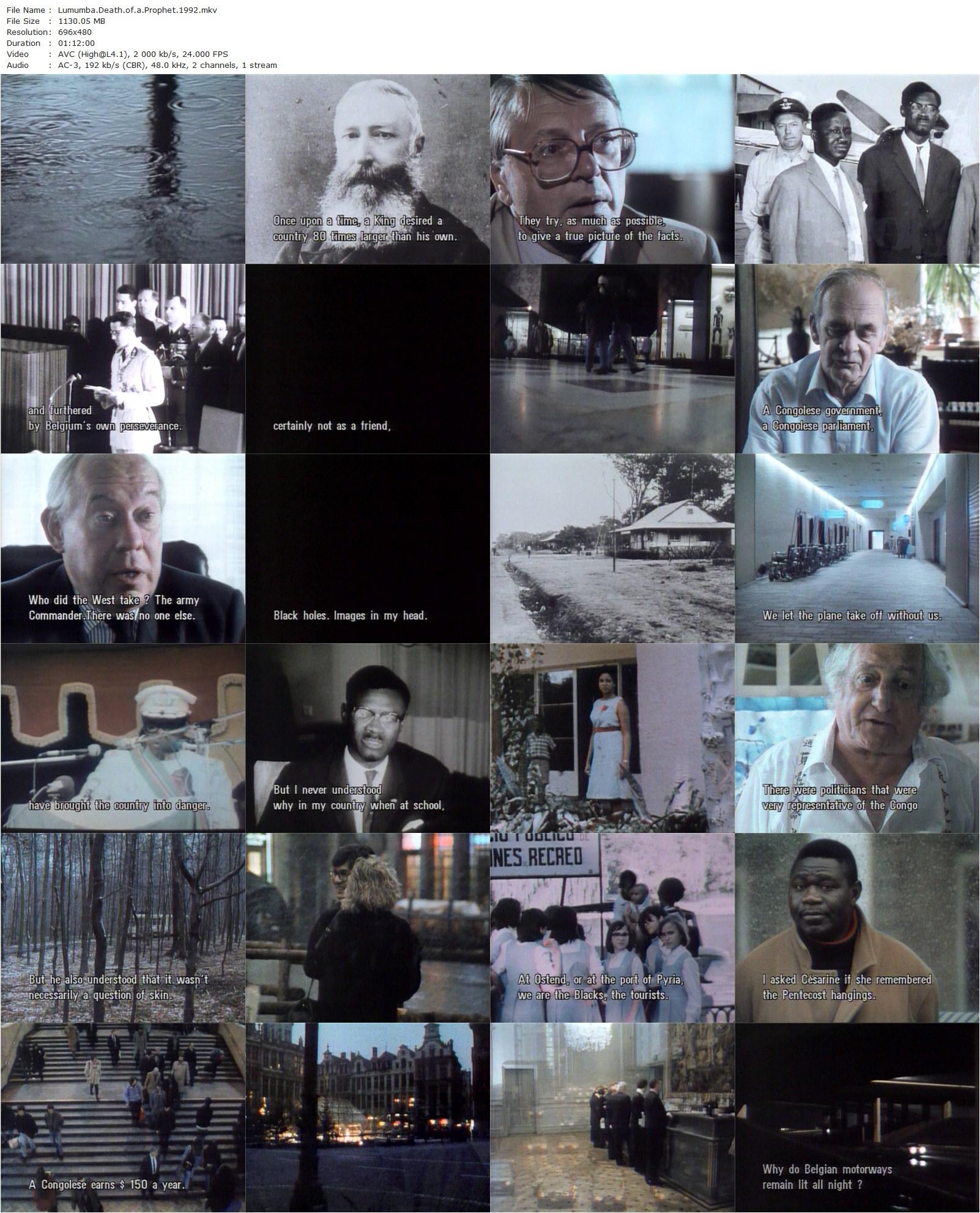 Lumumba: Death of a Prophet AKA Lumumba: La mort du prophète (1991) Raoul Peck, Patrice Lumumba-poster