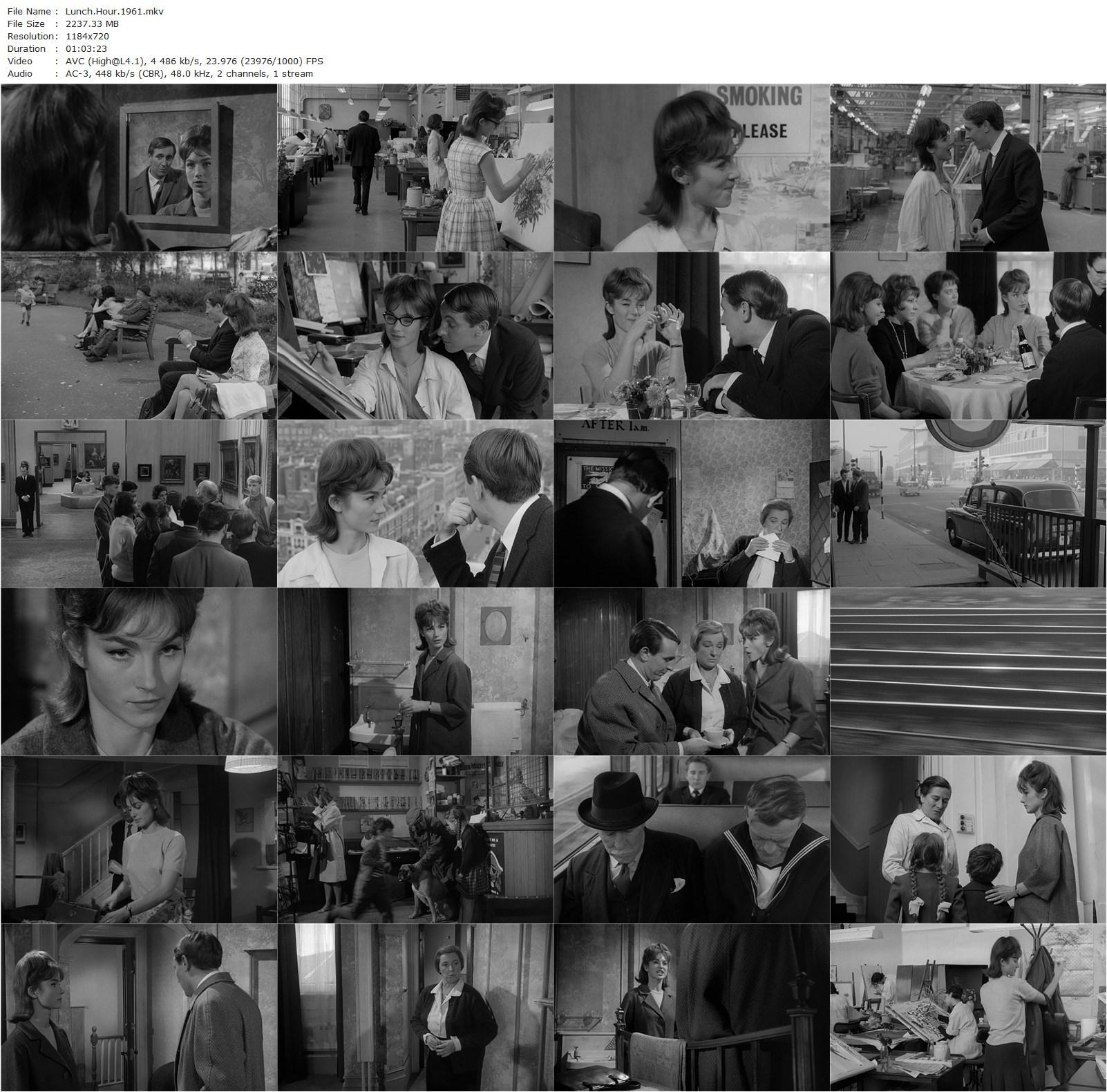 Lunch Hour (1961) James Hill, Shirley Anne Field, Robert Stephens, Kay Walsh-poster