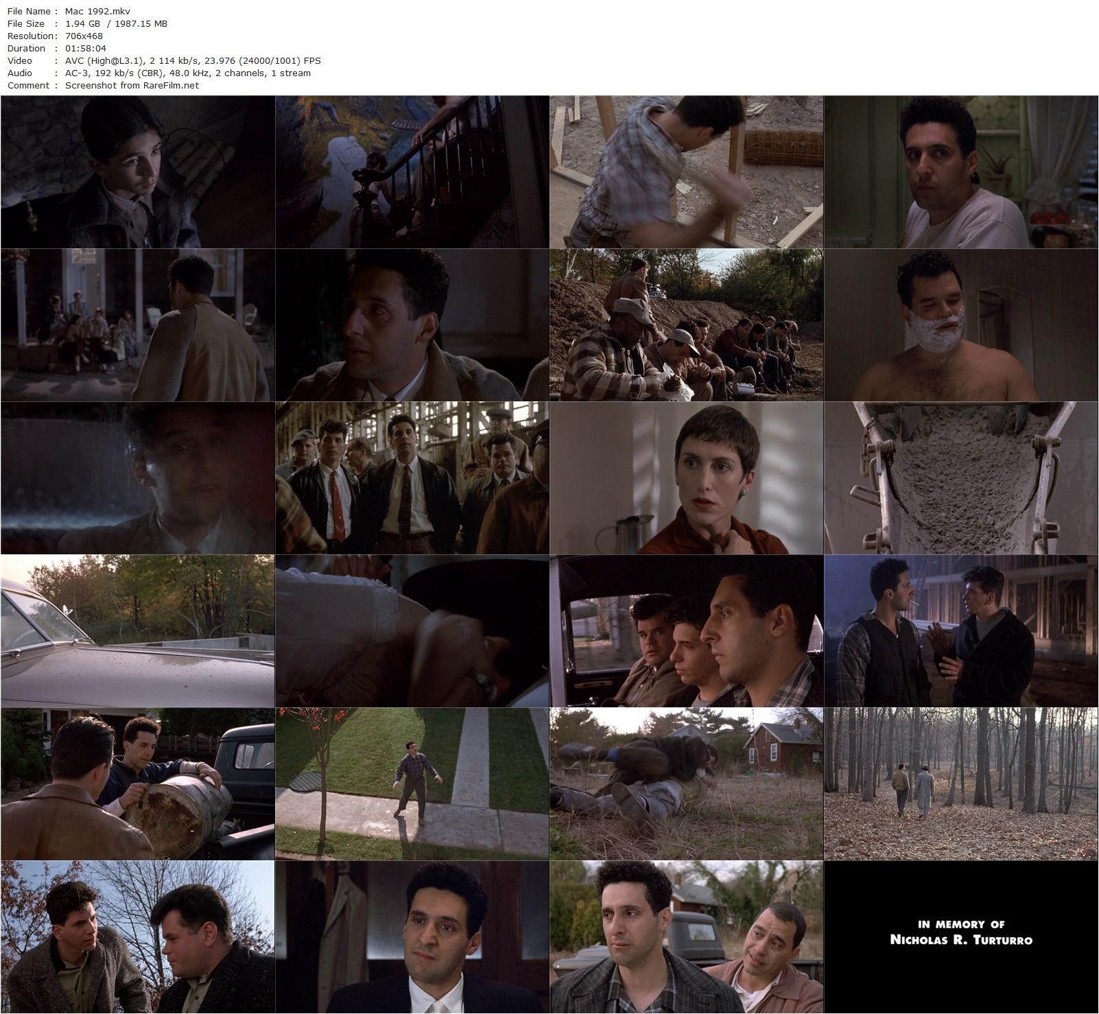 Mac (1992) John Turturro, Michael Badalucco, Carl Capotorto-poster