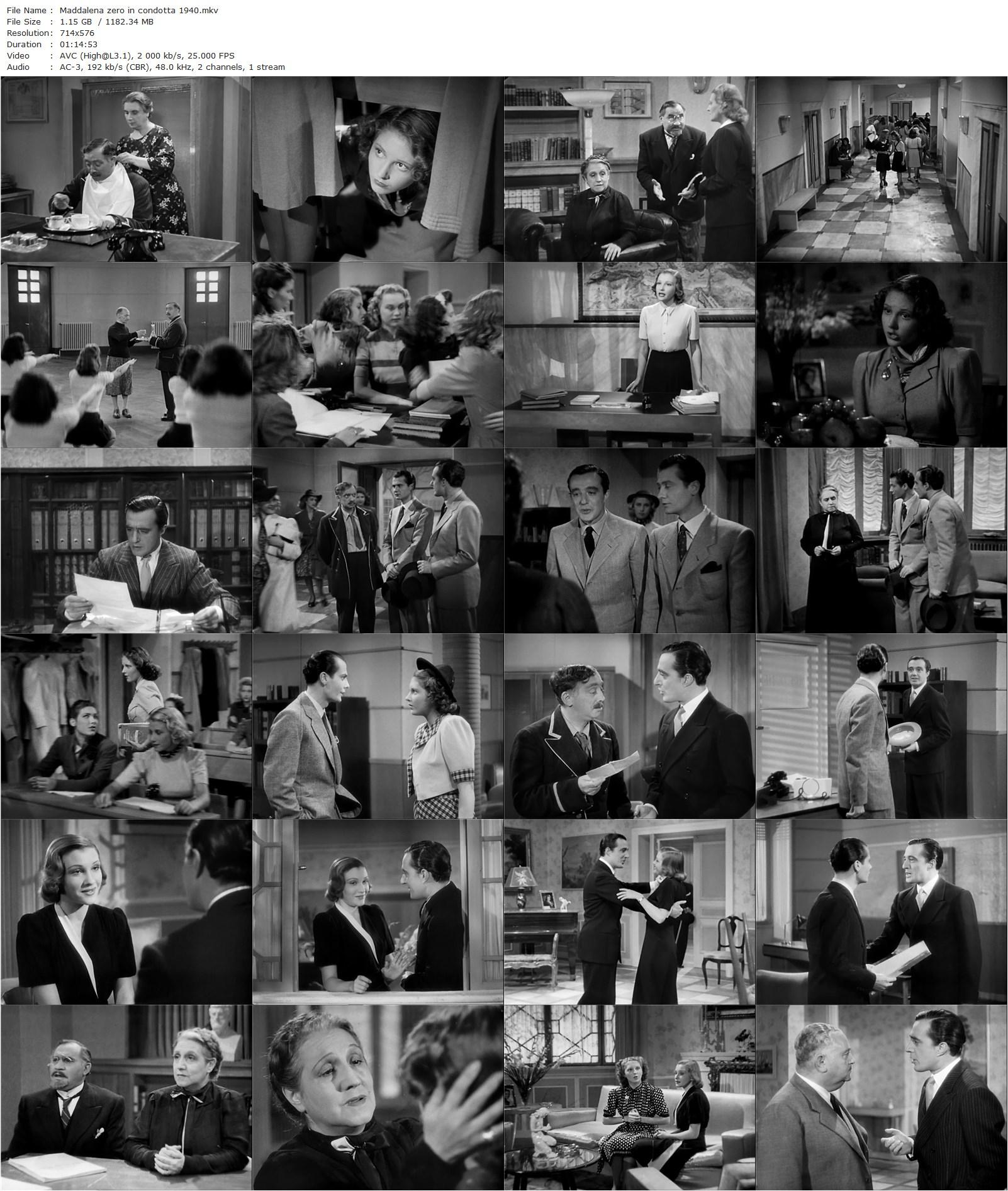 Maddalena, Zero for Conduct AKA Maddalena… zero in condotta (1940) Vittorio De Sica, Vera Bergman, Carla Del Poggio-poster