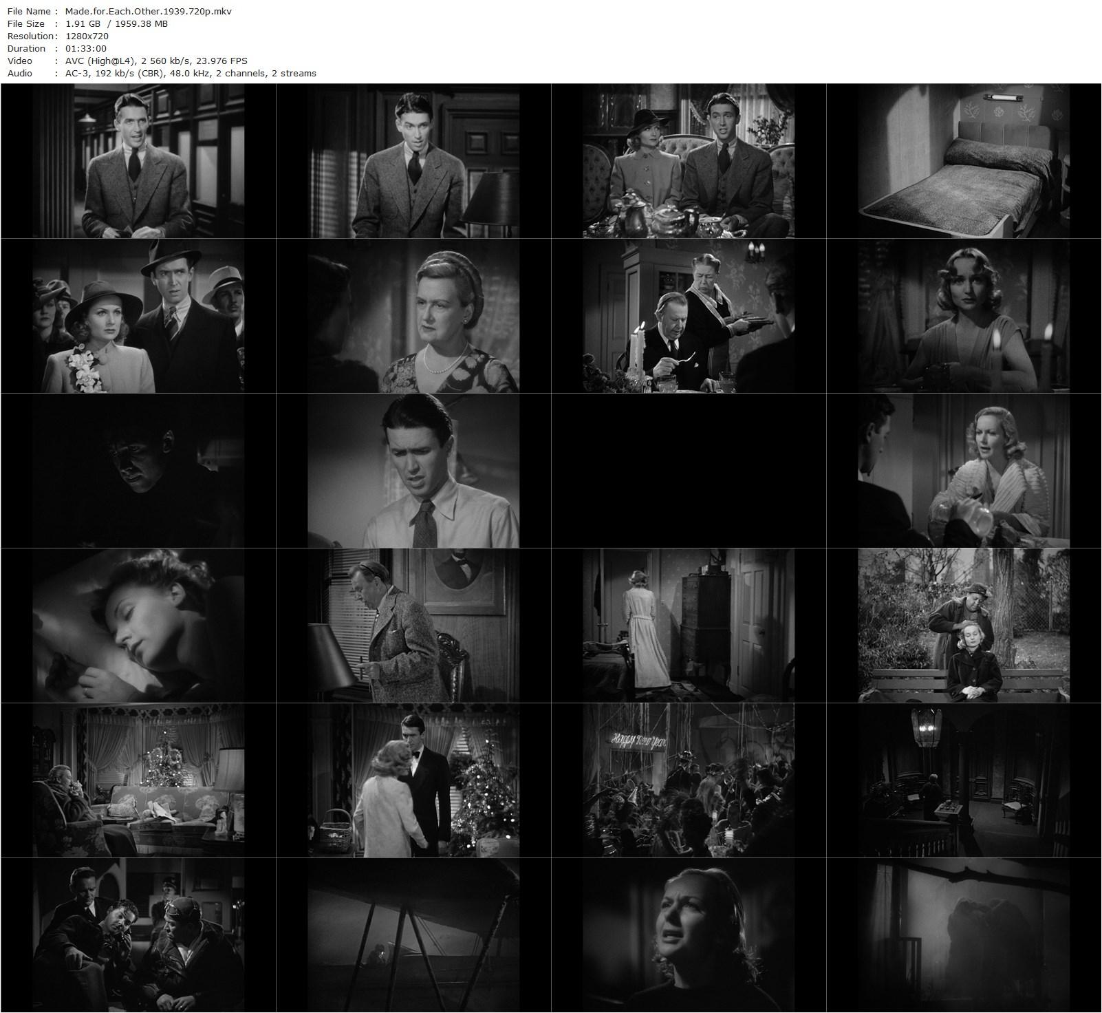 Made for Each Other (1939) John Cromwell, Carole Lombard, James Stewart, Charles Coburn-poster