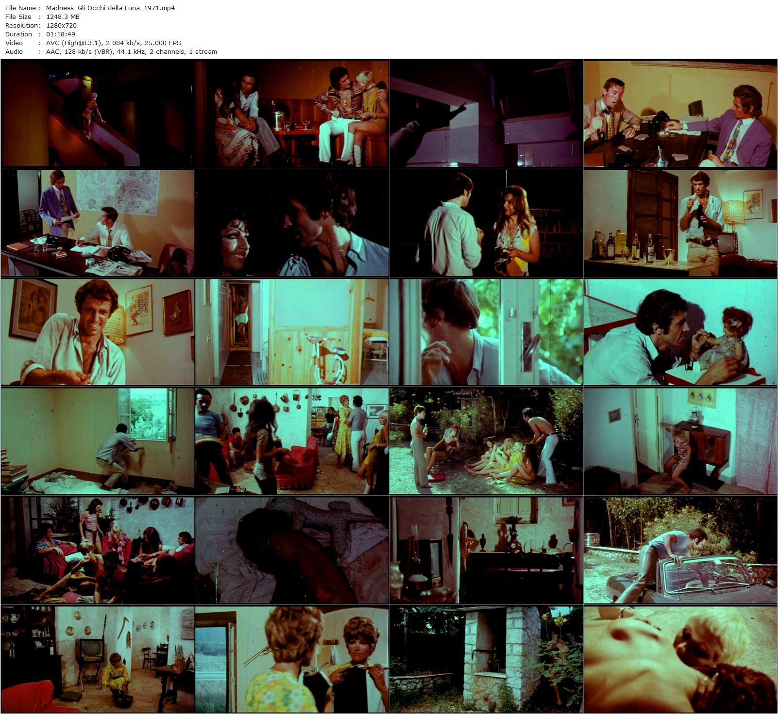 Madness: The Eyes of the Moon AKA Madness – Gli occhi della luna (1971) Cesare Rau, Thomas Hunter, Benjamin Lev, Francesca Romana Coluzzi-poster