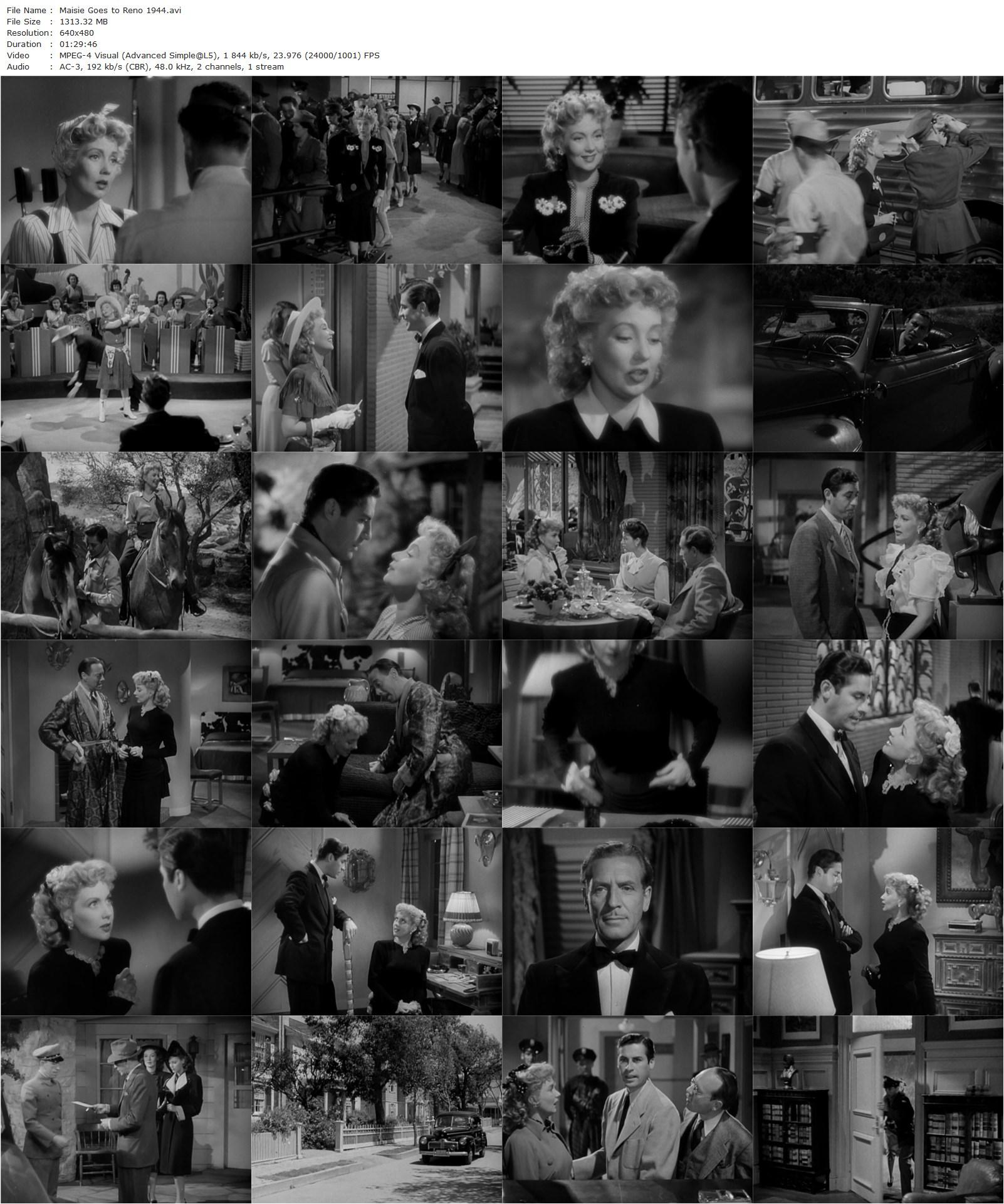 Maisie Goes to Reno (1944) Harry Beaumont, Ann Sothern, John Hodiak, Tom Drake-poster