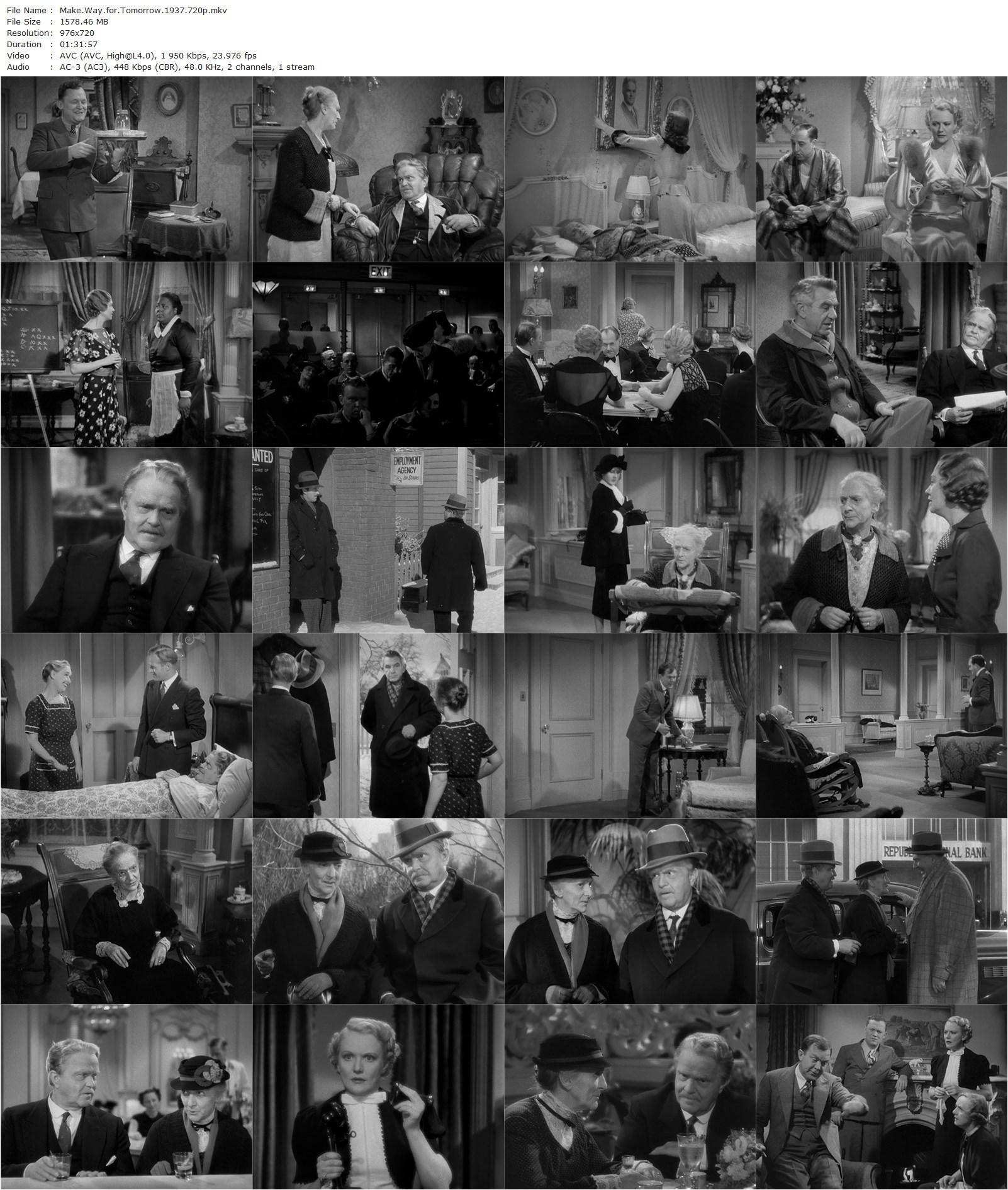 Make Way for Tomorrow (1937) Leo McCarey, Victor Moore, Beulah Bondi, Fay Bainter-poster