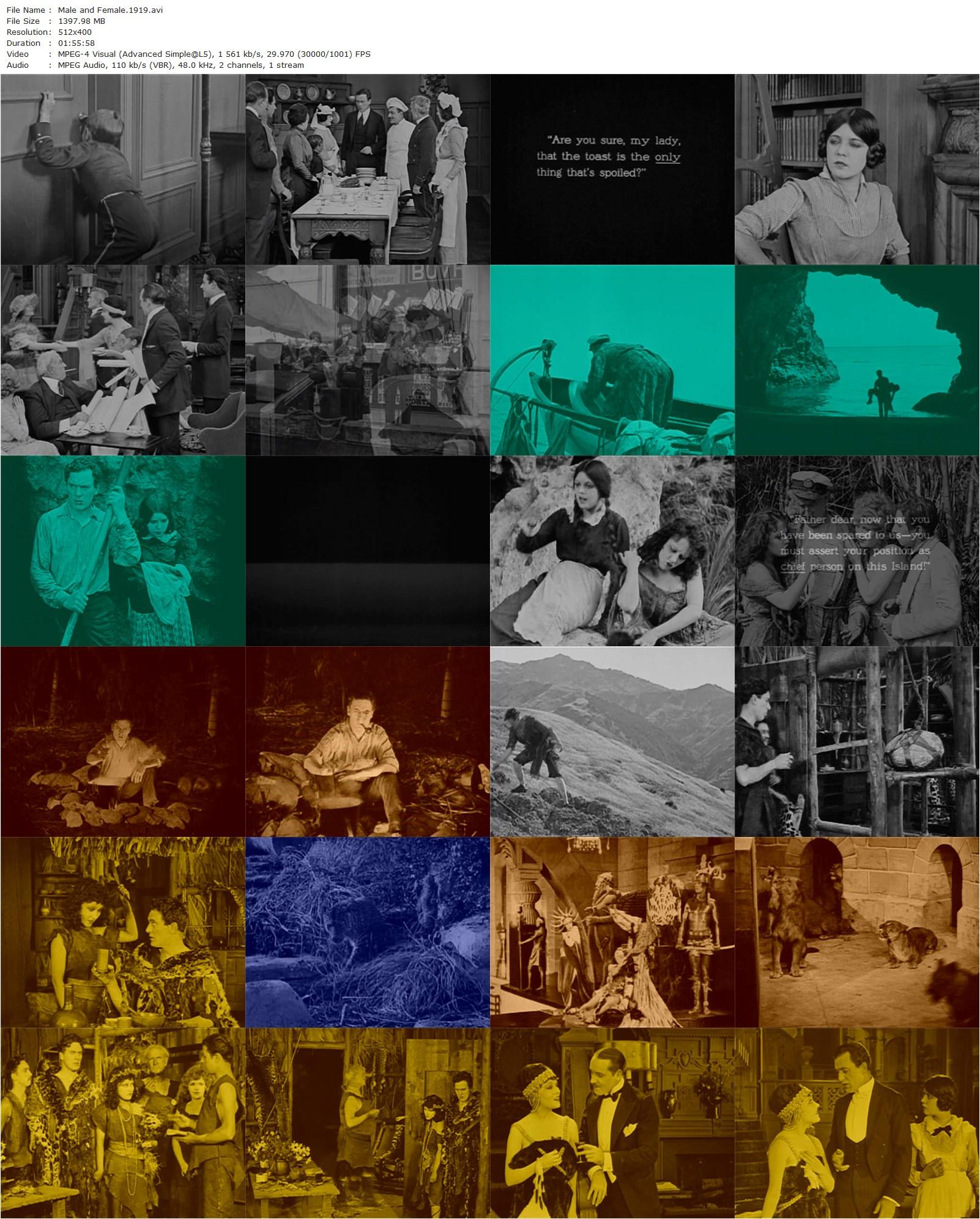 Male and Female (1919) Cecil B. DeMille, Thomas Meighan, Theodore Roberts, Raymond Hatton-poster