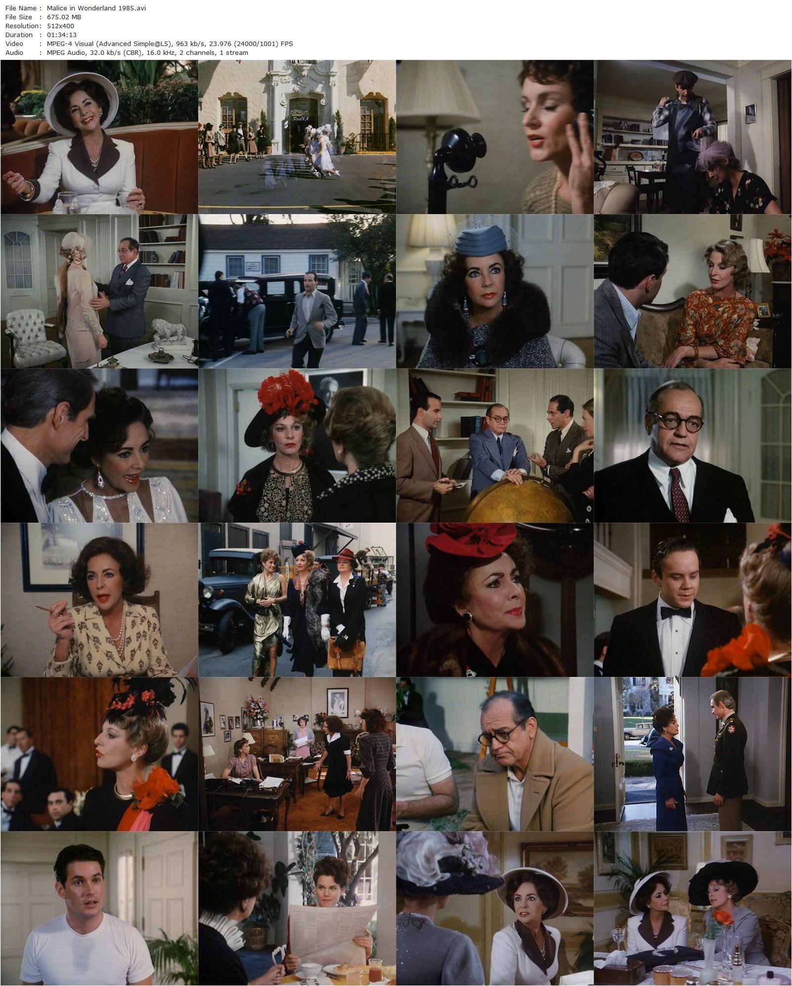 Malice in Wonderland (1985) Gus Trikonis, Elizabeth Taylor, Jane Alexander, Richard Dysart-poster