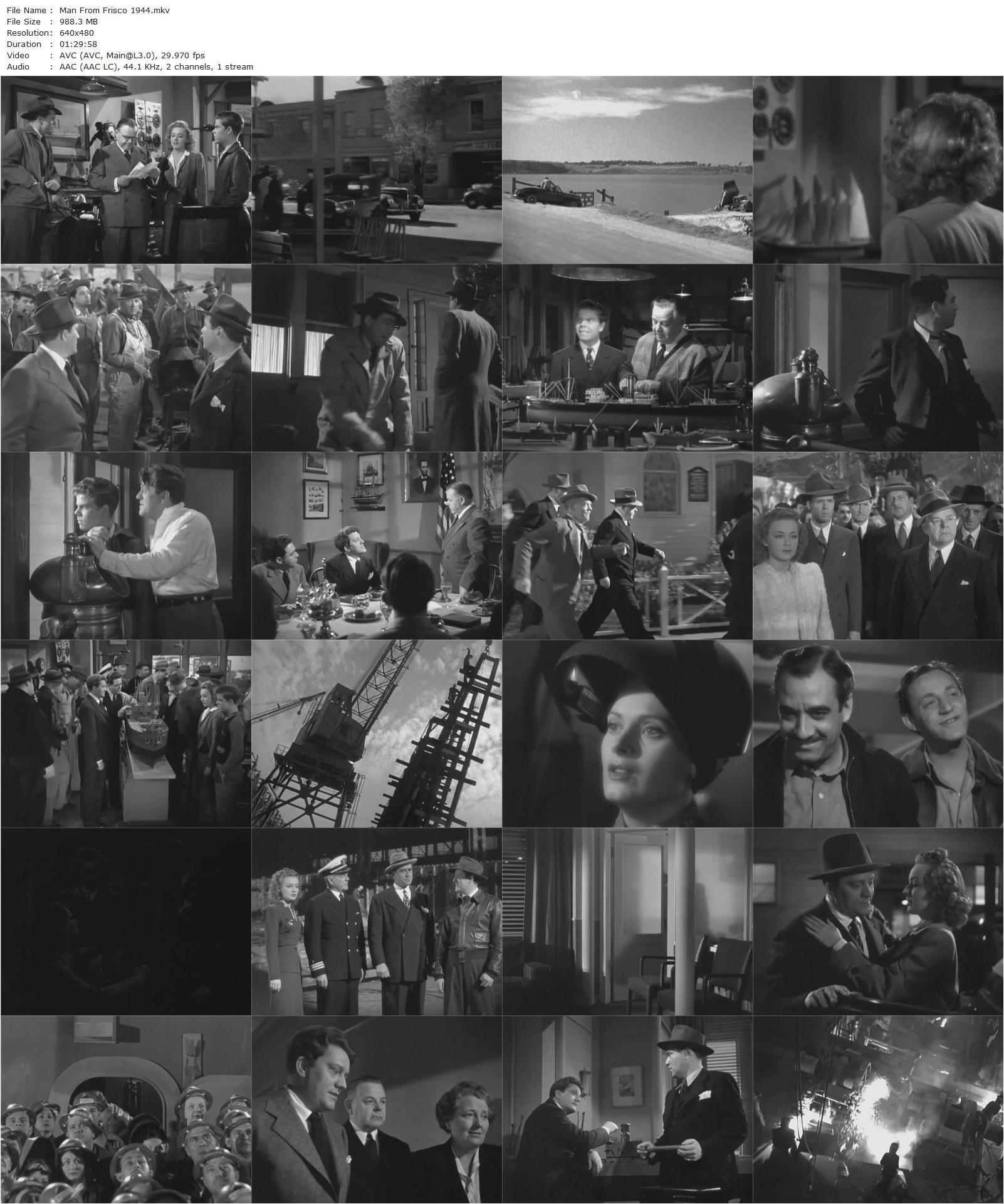 Man from Frisco (1944) Robert Florey, Michael O’Shea, Anne Shirley, Gene Lockhart-poster