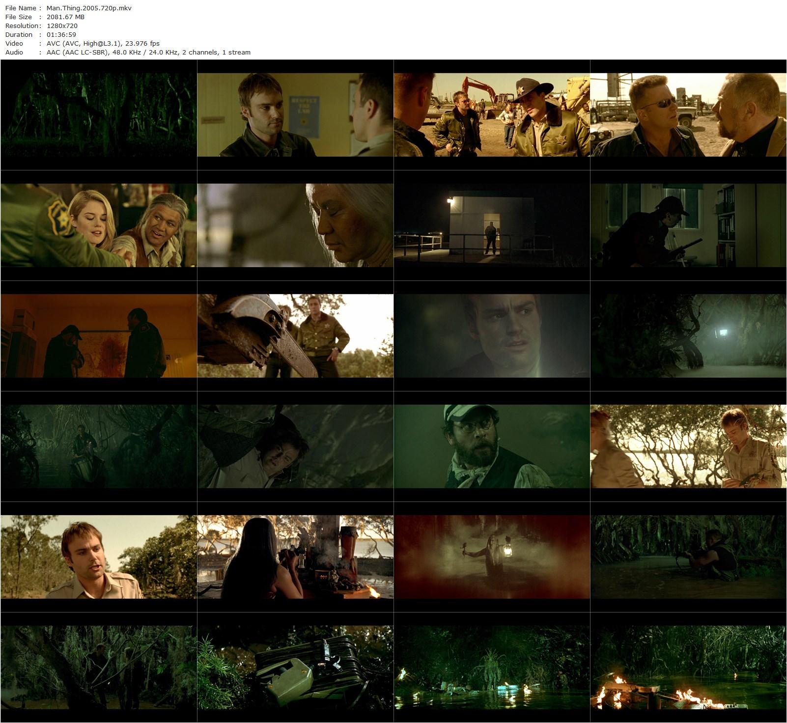 Man-Thing (2005) Brett Leonard, Jack Thompson, Matthew Le Nevez, Steve Bastoni-poster