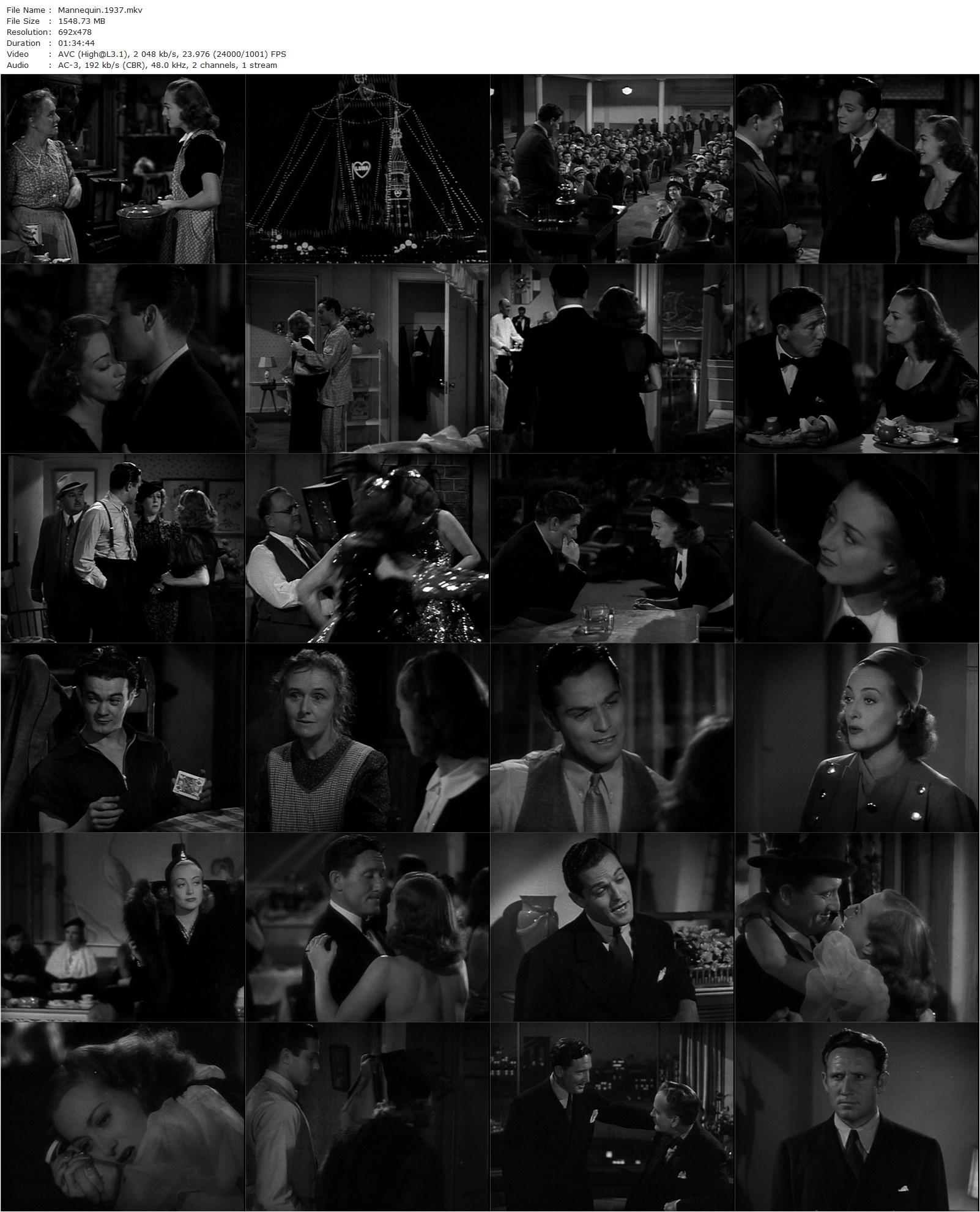 Mannequin (1937) Frank Borzage, Joan Crawford, Spencer Tracy, Alan Curtis-poster