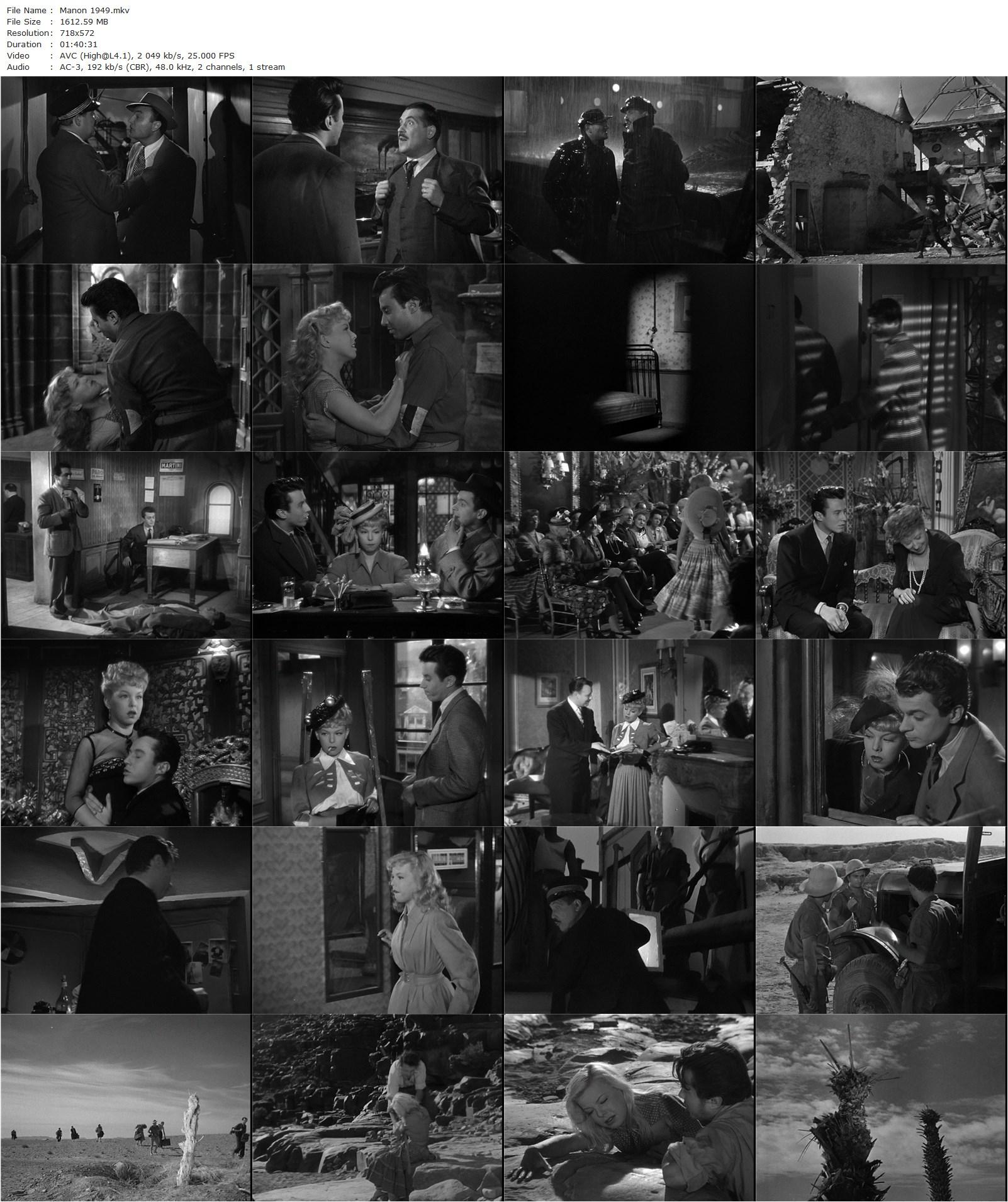 Manon (1949) Henri-Georges Clouzot, Serge Reggiani, Michel Auclair, Cécile Aubry-poster