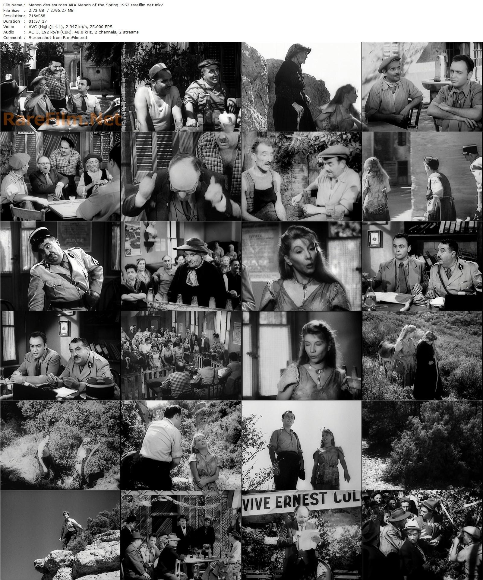 Manon of the Spring / Manon des sources (1952) Marcel Pagnol, Edmond Ardisson, Henri Arius, André Bervil-poster
