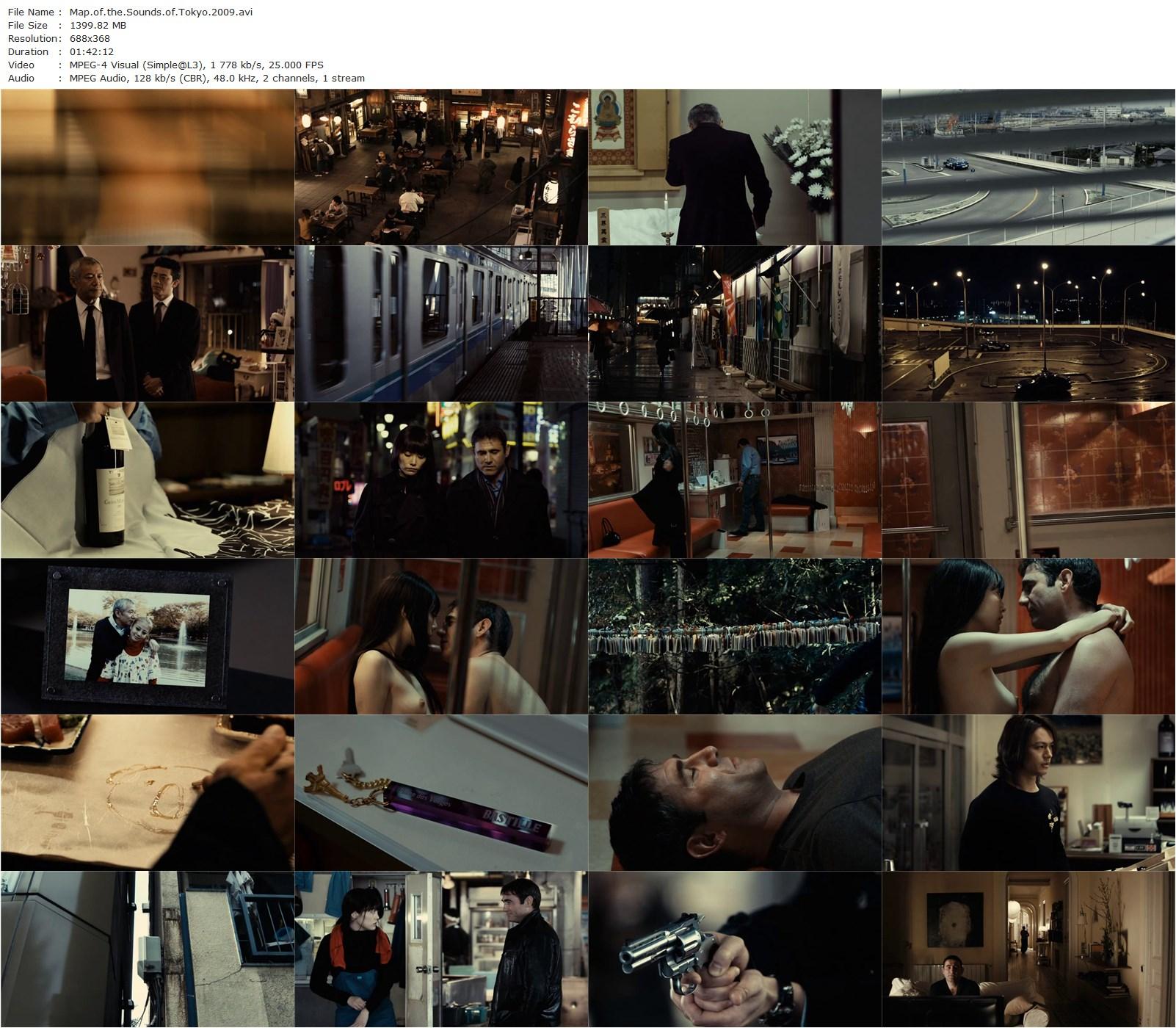 Map of the Sounds of Tokyo (2009) Isabel Coixet, Rinko Kikuchi, Sergi López, Min Tanaka-poster