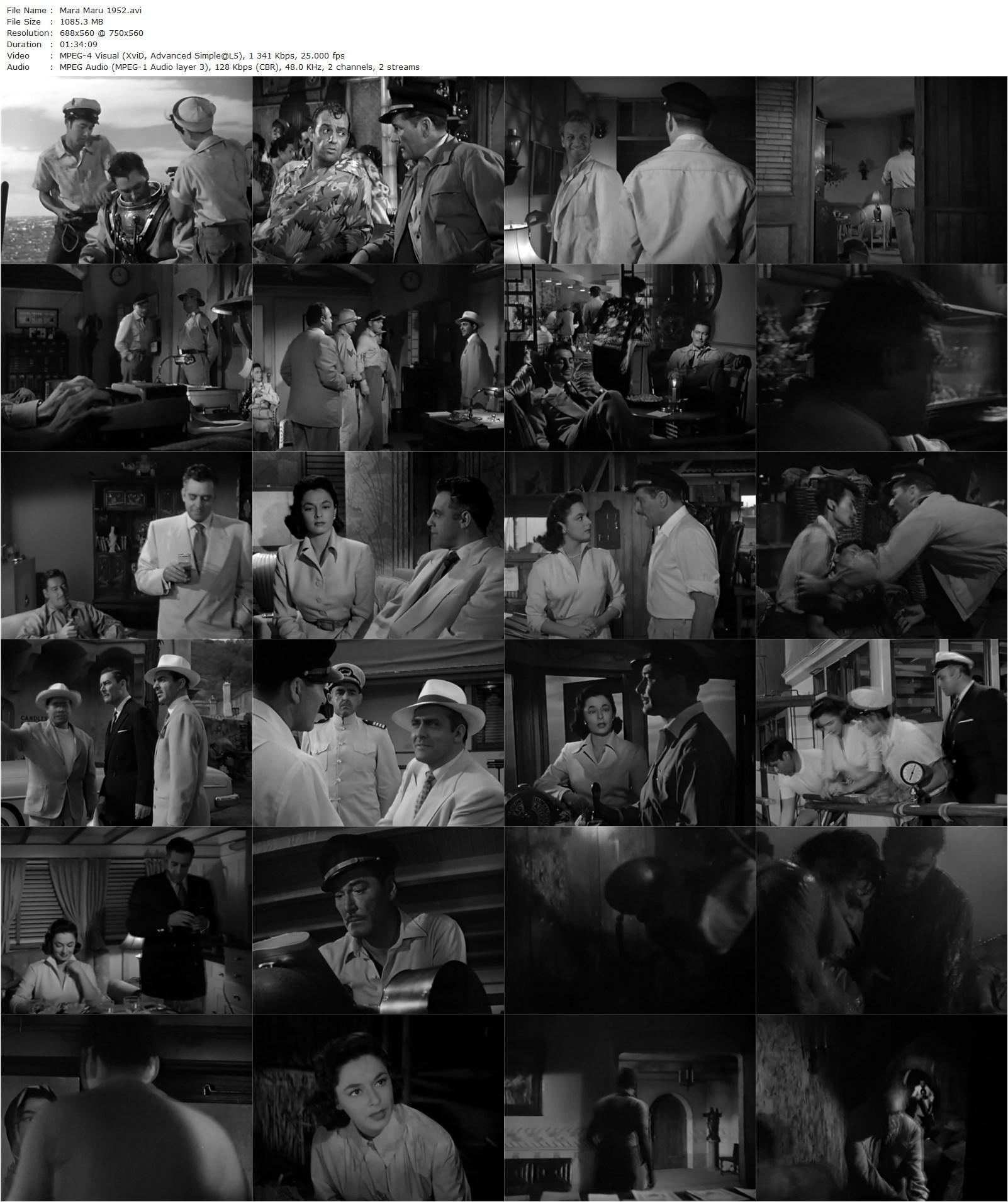 Mara Maru (1952) Gordon Douglas, Errol Flynn, Ruth Roman, Raymond Burr-poster