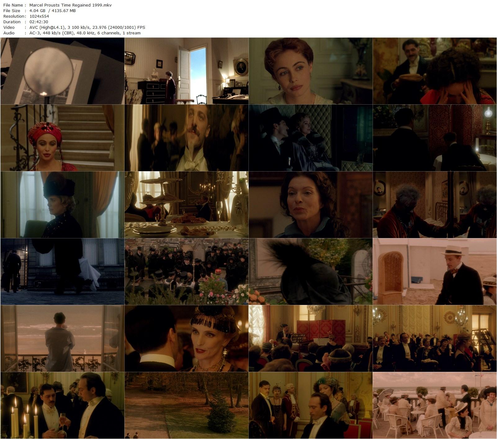 Marcel Proust’s Time Regained AKA Le temps retrouvé d’après l’oeuvre de Marcel Proust (1999) Raoul Ruiz, Catherine Deneuve, Emmanuelle Béart, Vincent Perez-poster