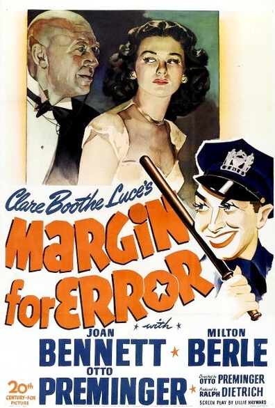 Margin for Error (1943) Otto Preminger, Joan Bennett, Milton Berle, Comedy, Drama, War