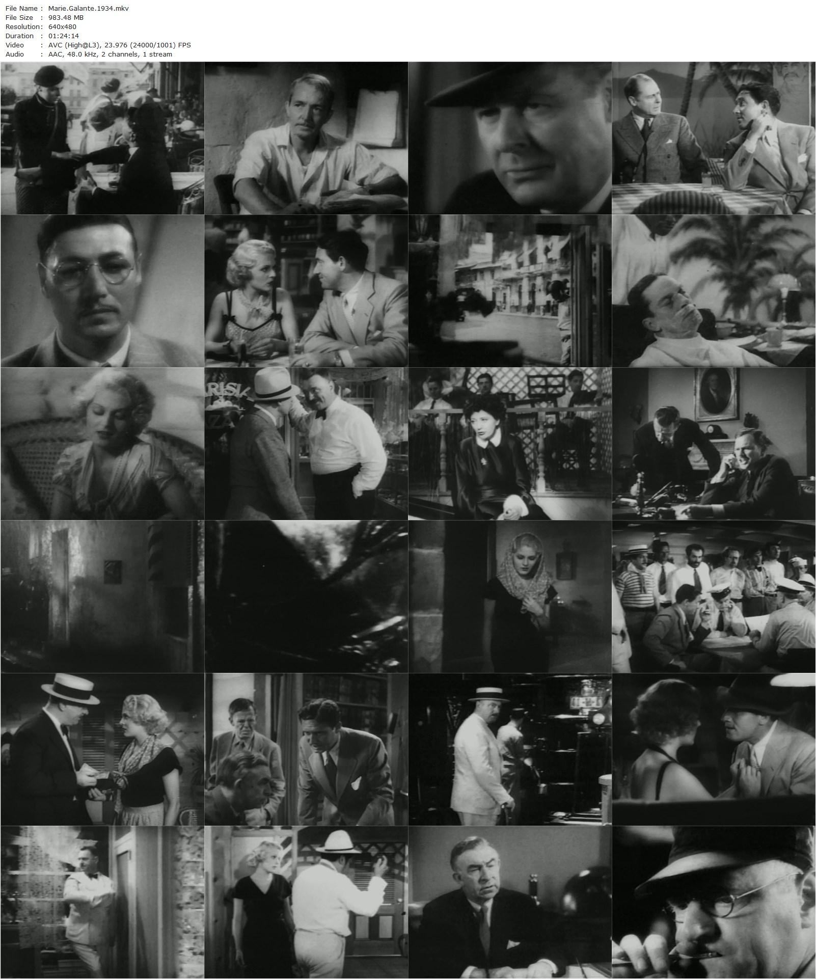 Marie Galante (1934) Henry King, Spencer Tracy, Ketti Gallian, Ned Sparks-poster