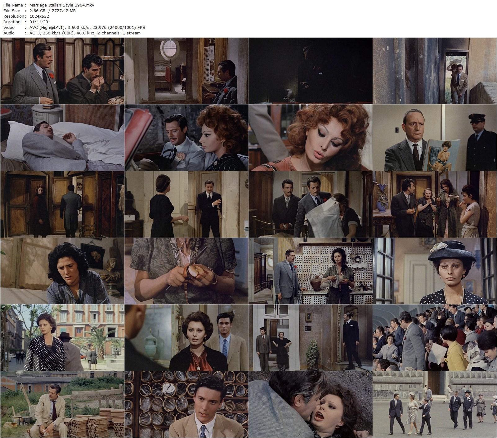 Marriage Italian Style AKA Matrimonio all’italiana (1964) Vittorio De Sica, Sophia Loren, Marcello Mastroianni, Aldo Puglisi-poster