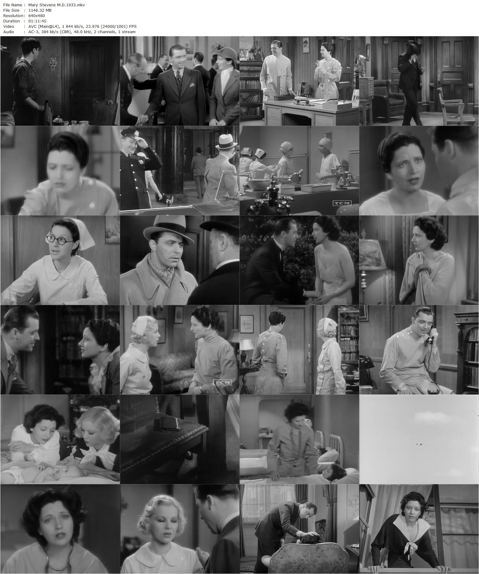 Mary Stevens, M.D. (1933) Lloyd Bacon, Kay Francis, Lyle Talbot, Glenda Farrell-poster