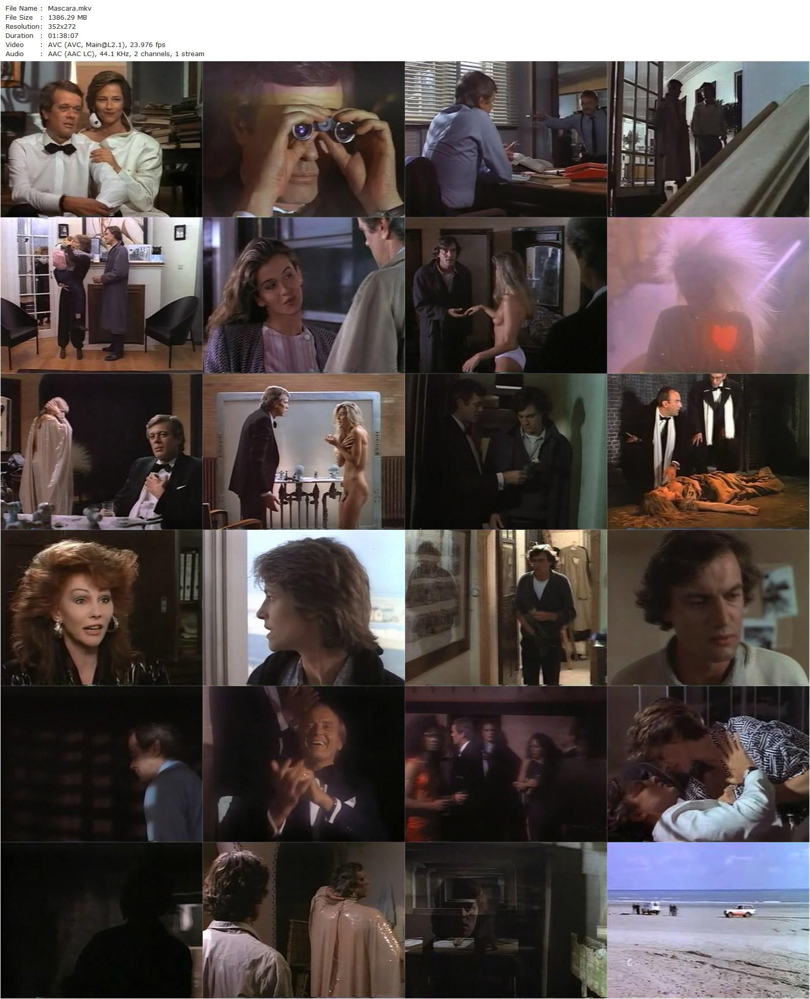 Mascara (1987) Patrick Conrad, Charlotte Rampling, Michael Sarrazin, Derek de Lint-poster