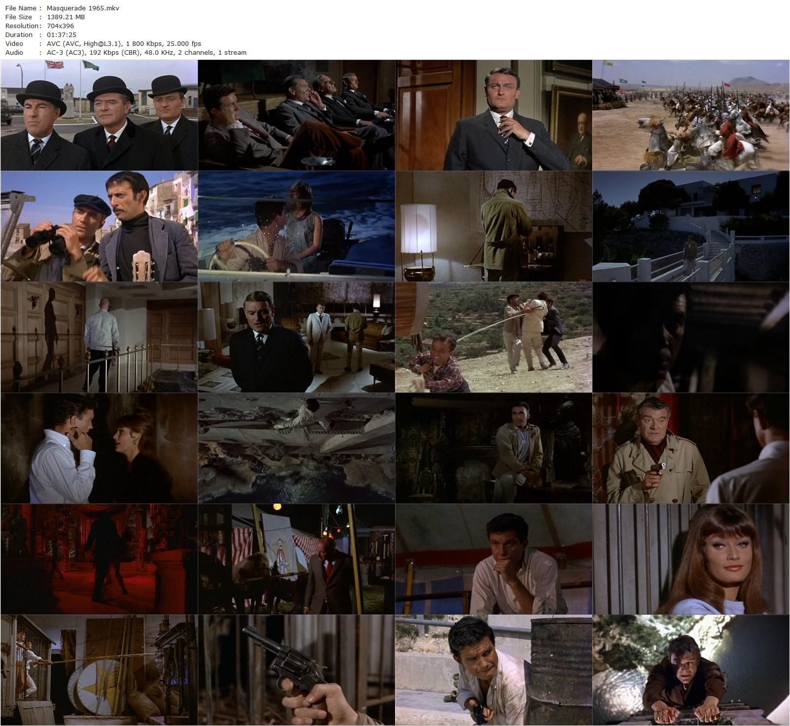 Masquerade (1965) Basil Dearden, Cliff Robertson, Jack Hawkins, Marisa Mell-poster