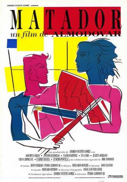 Matador (1986) Pedro Almodóvar, Assumpta Serna, Antonio Banderas, Nacho Martínez, Drama, Thriller