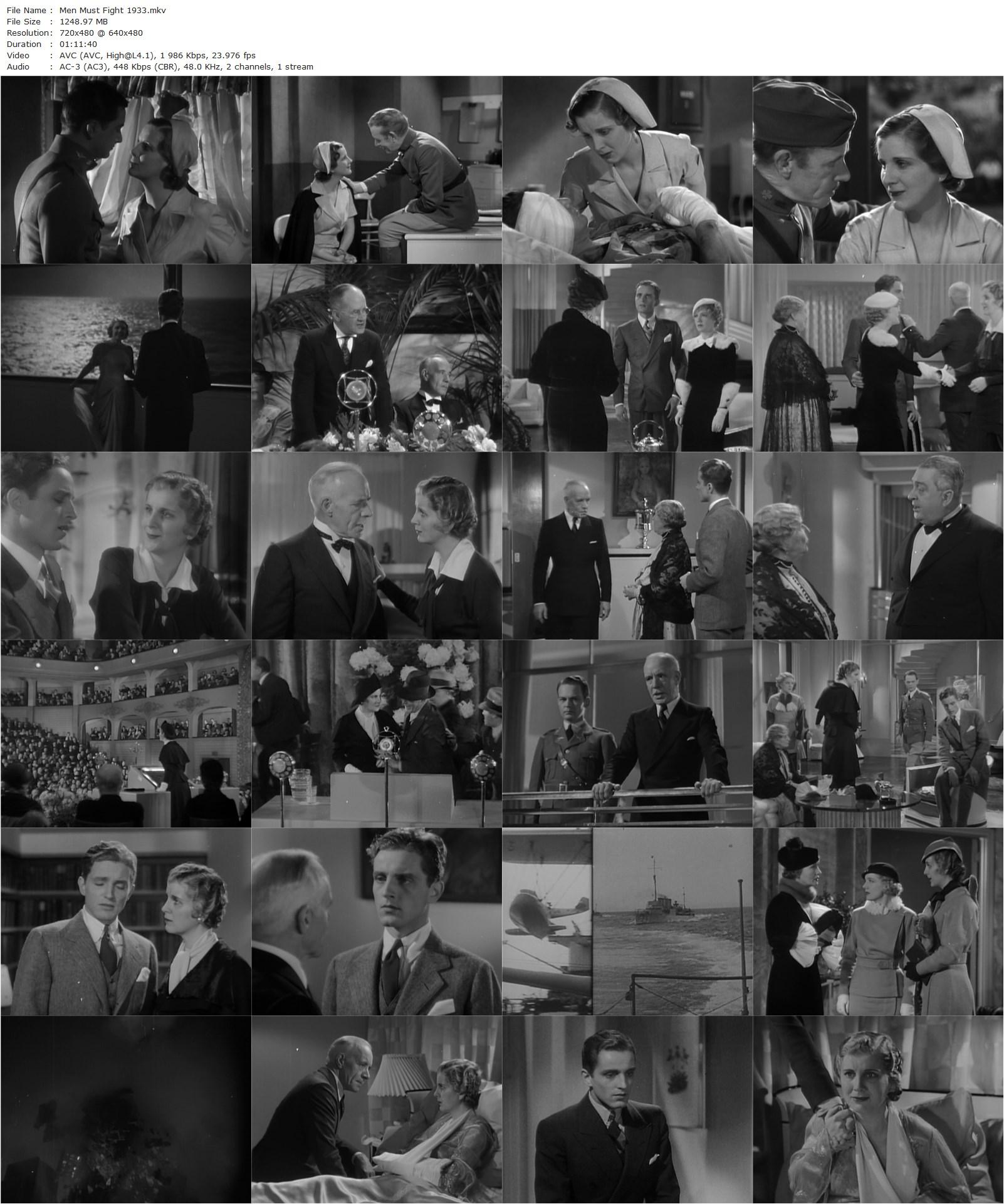 Men Must Fight (1933) Edgar Selwyn, Diana Wynyard, Lewis Stone, Phillips Holmes-poster