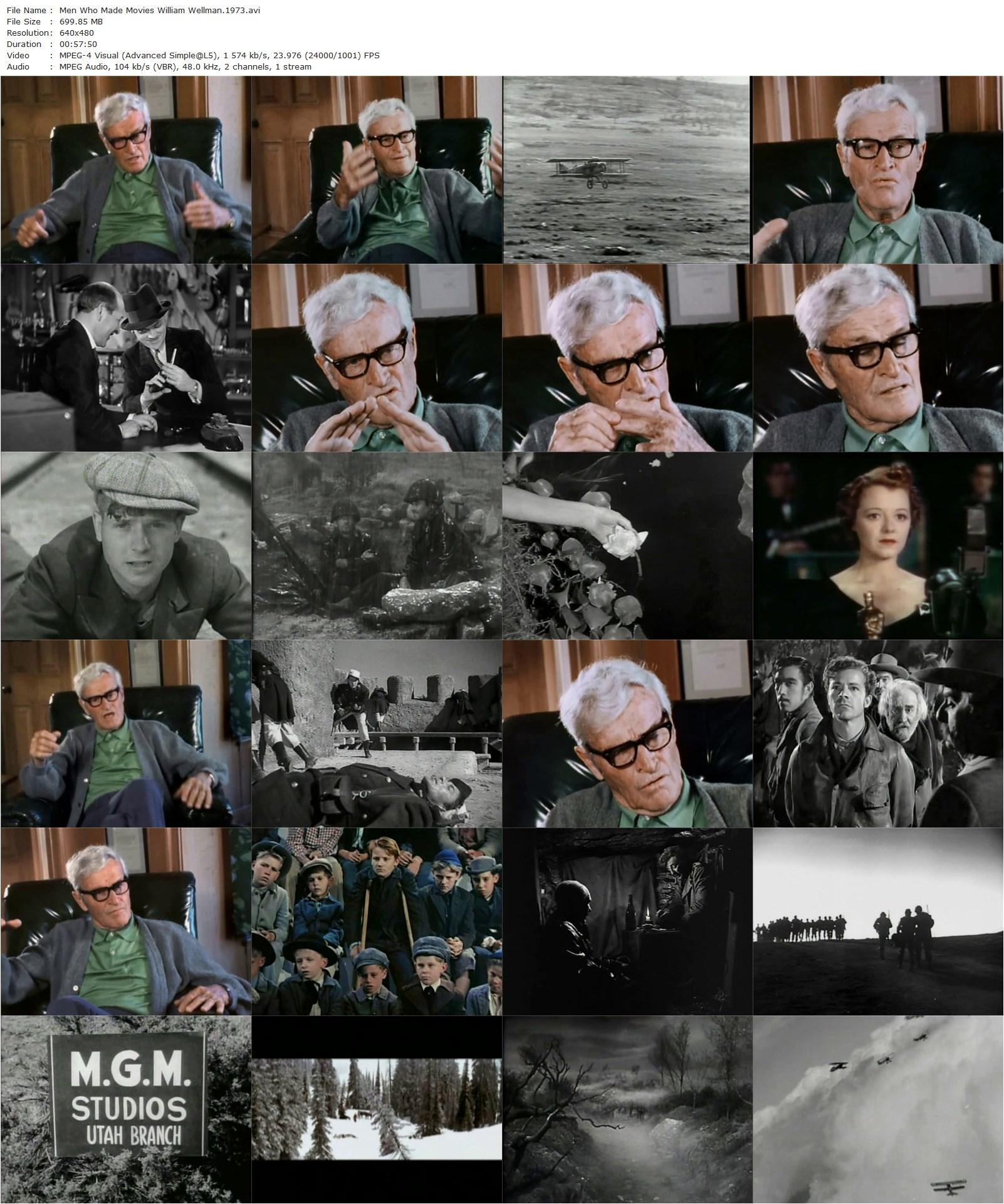 The Men Who Made the Movies: William A. Wellman (1973) Richard Schickel, William A. Wellman, Robert Wagner-poster