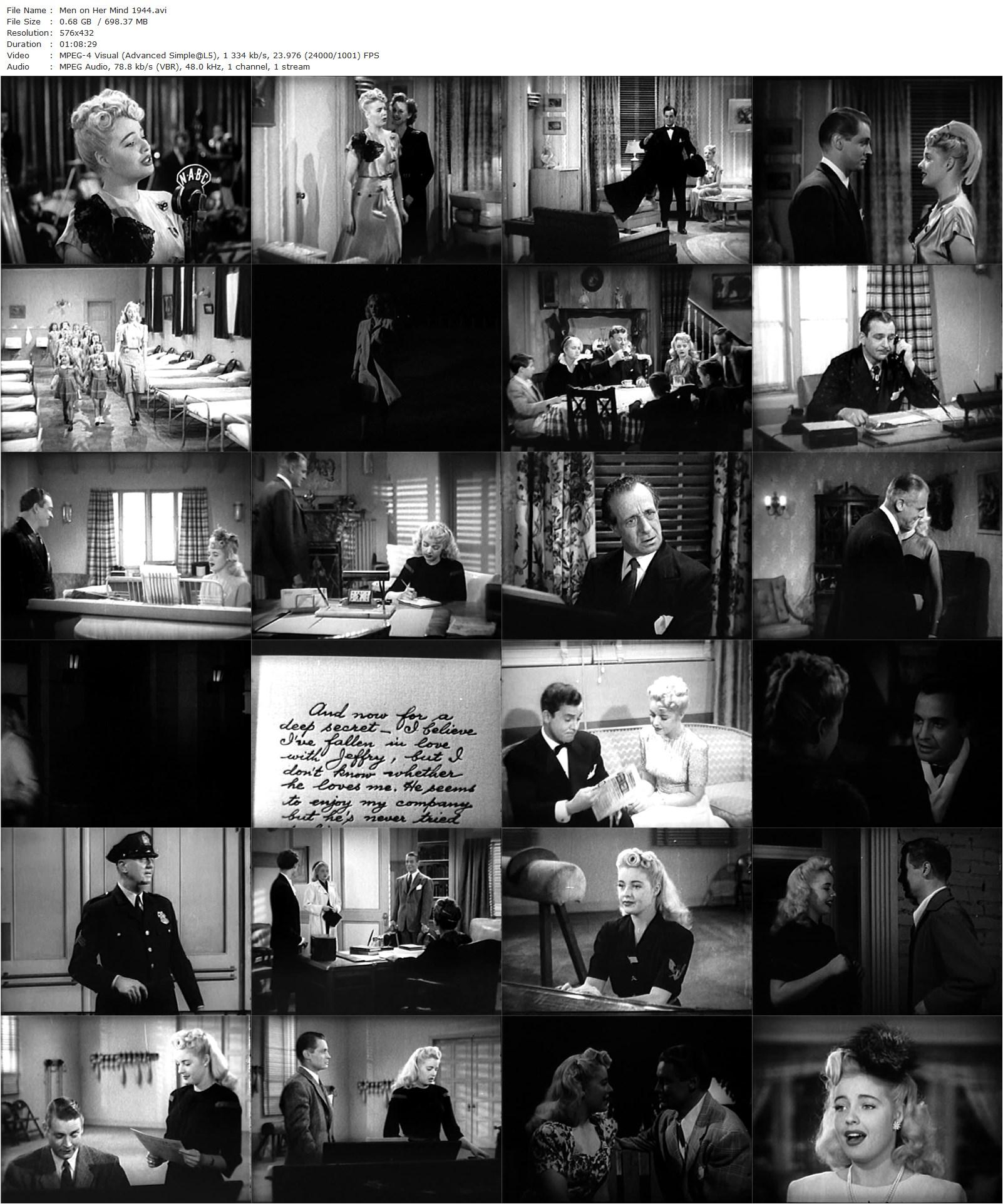 Men on Her Mind (1944) Wallace Fox, Mary Beth Hughes, Edward Norris, Ted North-poster