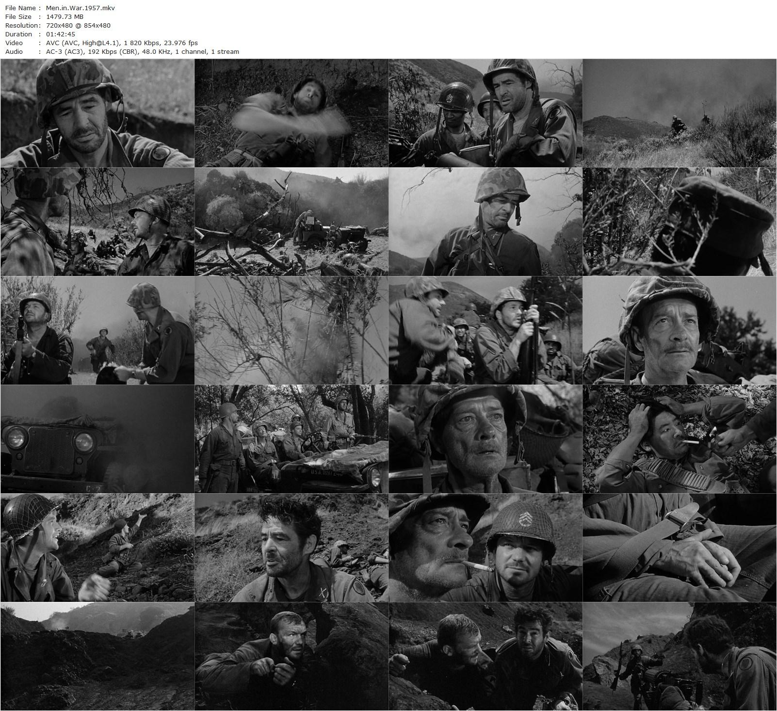 Men in War (1957) Anthony Mann, Robert Ryan, Aldo Ray, Robert Keith-poster