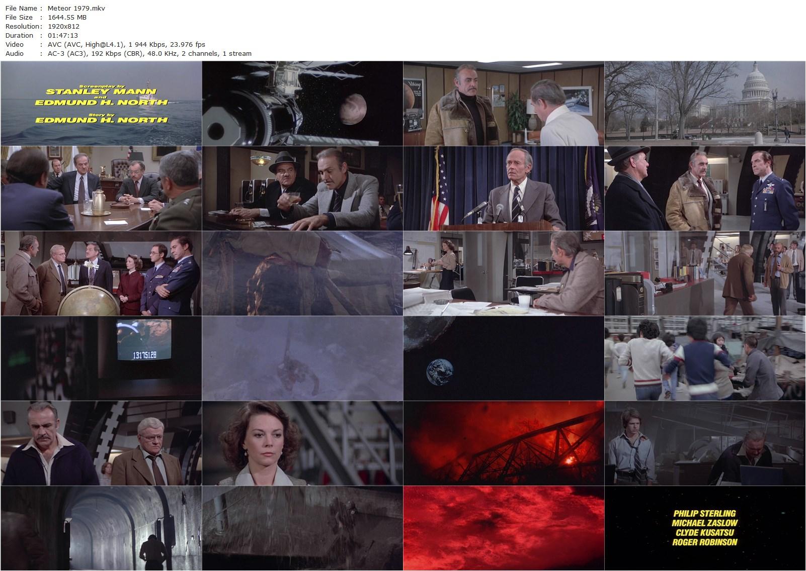 Meteor (1979) Ronald Neame, Sean Connery, Natalie Wood, Karl Malden-poster