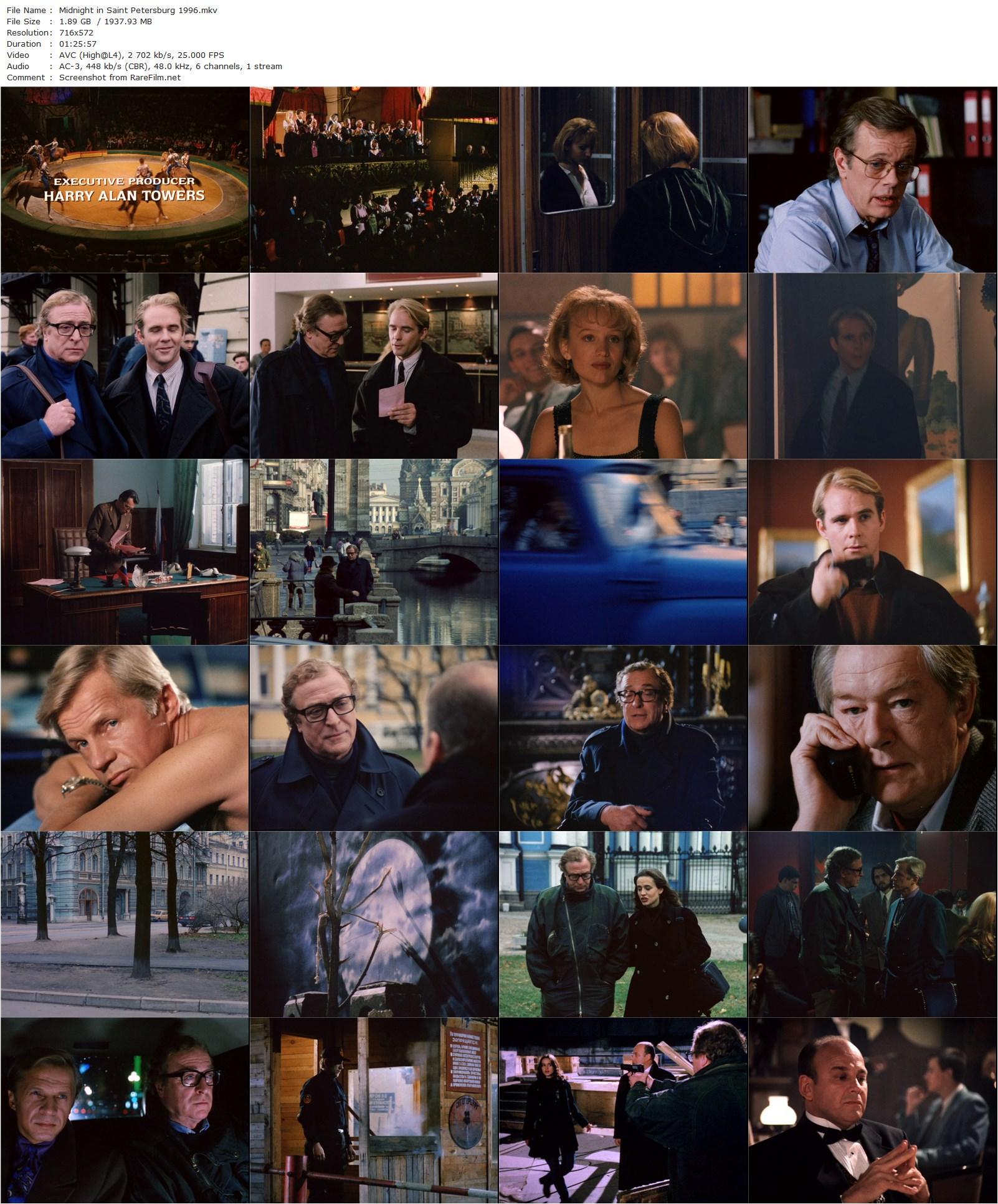 Midnight in Saint Petersburg (1996) Douglas Jackson, Michael Caine, Jason Connery, Yuri Limonty-poster