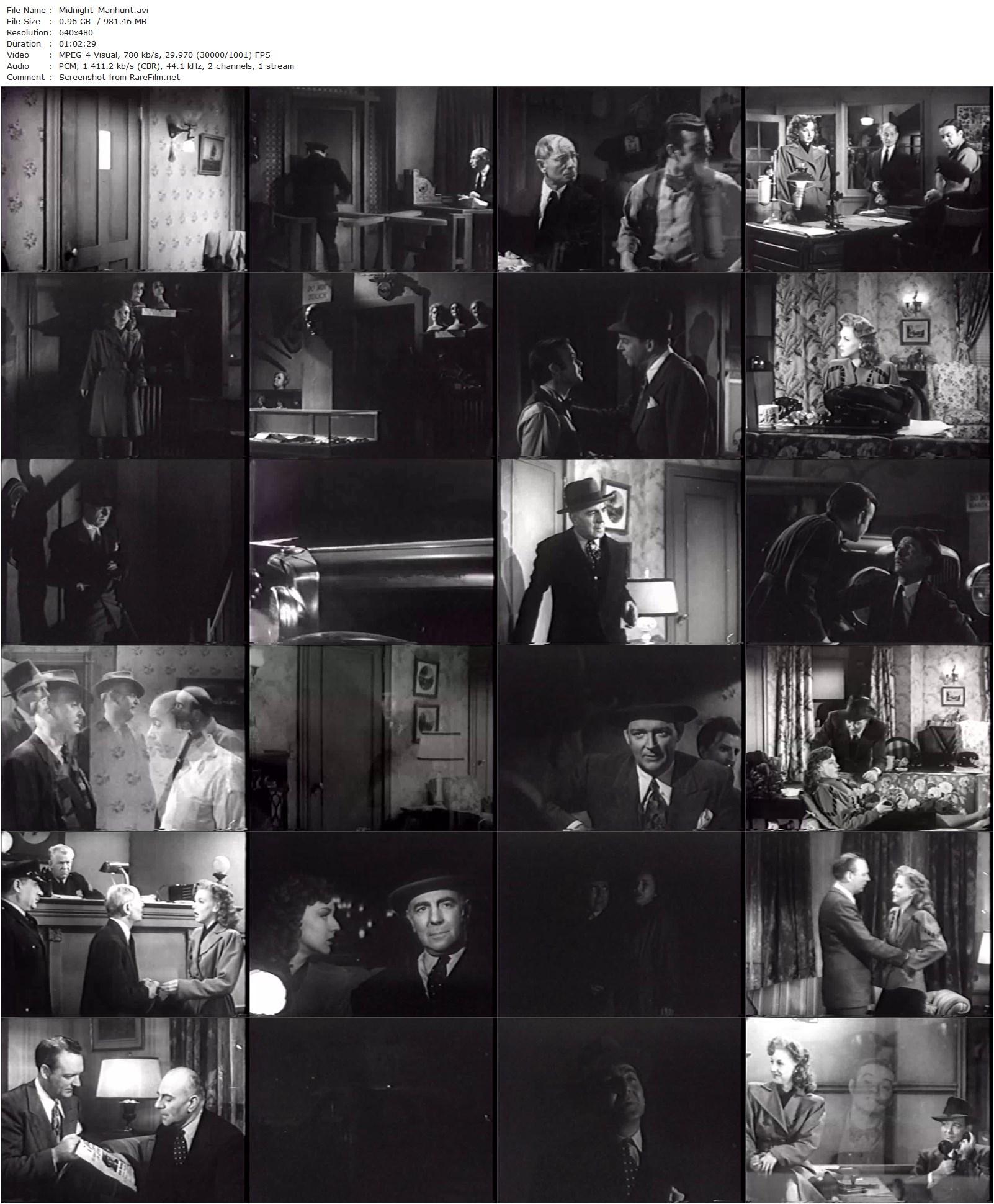 Midnight Manhunt (1945) William C. Thomas, William Gargan, Ann Savage, Leo Gorcey-poster