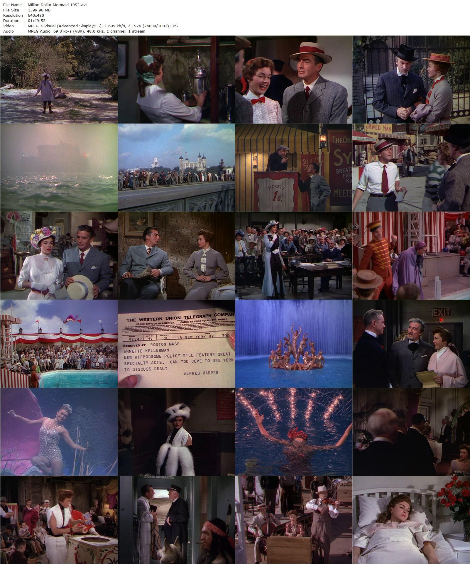 Million Dollar Mermaid (1952) Mervyn LeRoy, Esther Williams, Victor Mature, Walter Pidgeon-poster