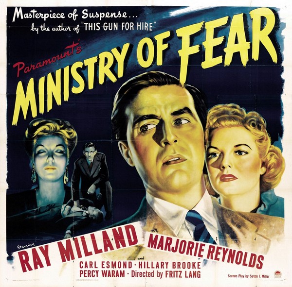 Ministry of Fear (1944) Fritz Lang, Ray Milland, Marjorie Reynolds, Carl Esmond
