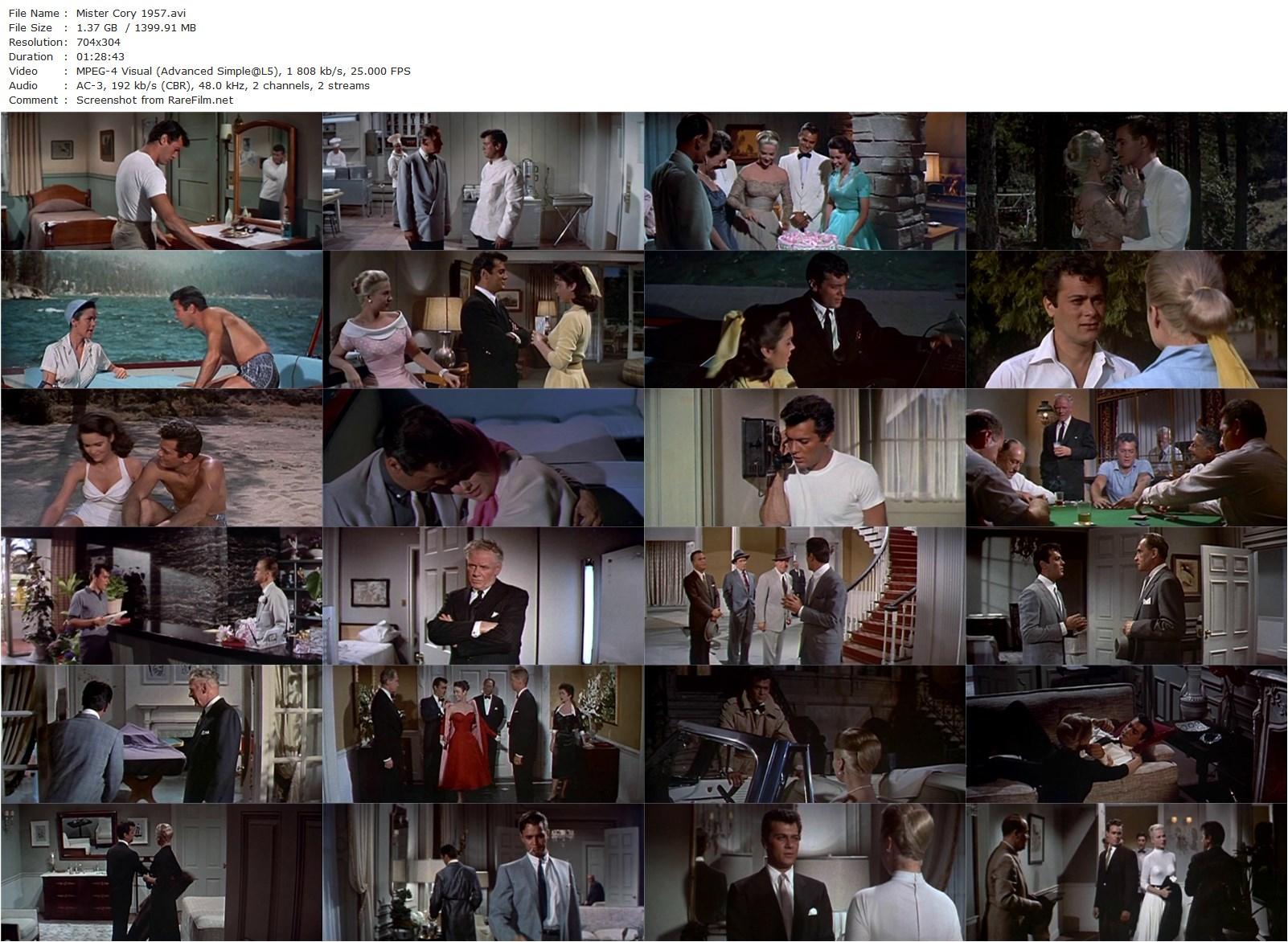 Mister Cory (1957) Blake Edwards, Tony Curtis-poster