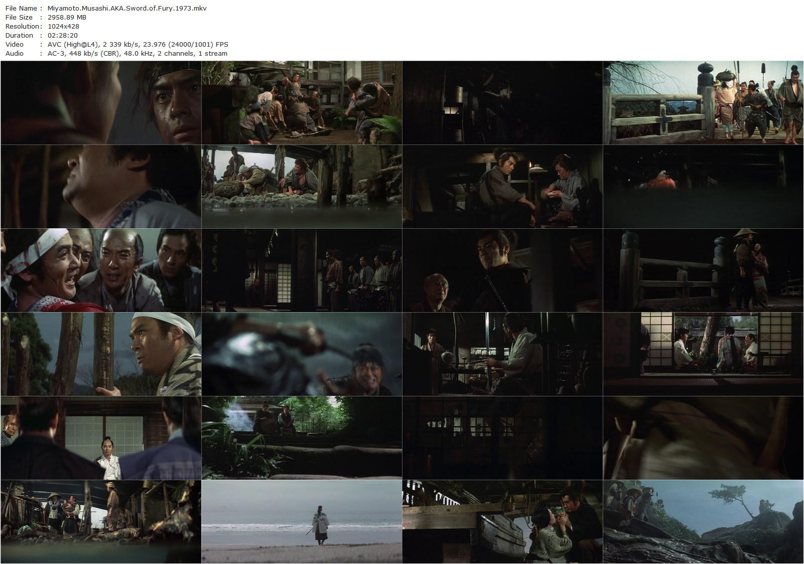 Sword of Fury AKA Miyamoto Musashi (1973) Tai Katô, Jirô Tamiya, Keiko Matsuzaka, Mitsuko Baishô-poster