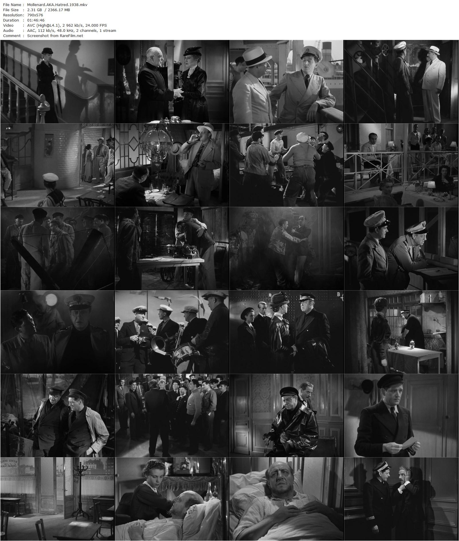 Hatred / Mollenard (1938) Robert Siodmak, Harry Baur, Albert Préjean, Gabrielle Dorziat-poster