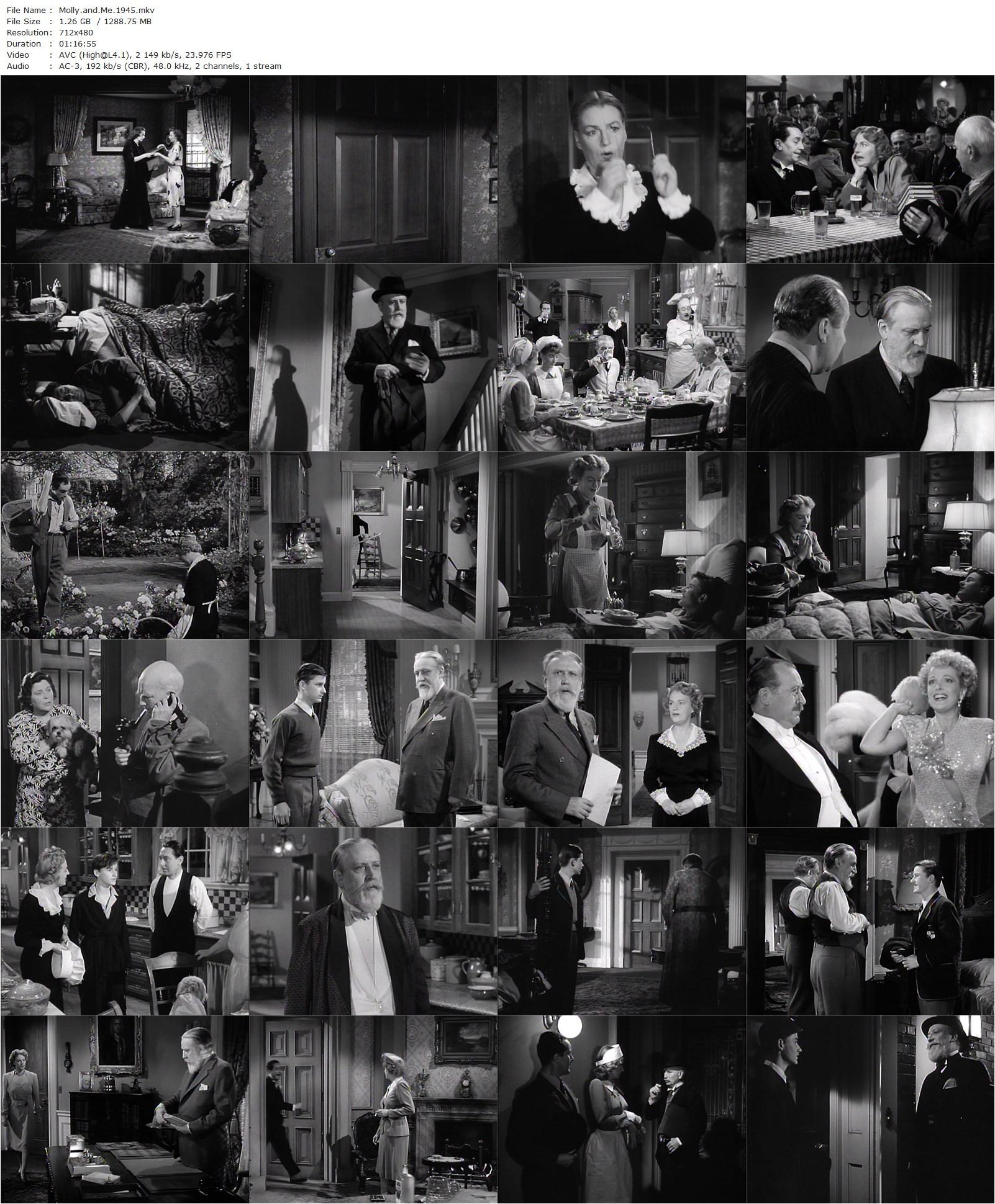 Molly and Me (1945) Lewis Seiler, Gracie Fields, Monty Woolley, Roddy McDowall-poster