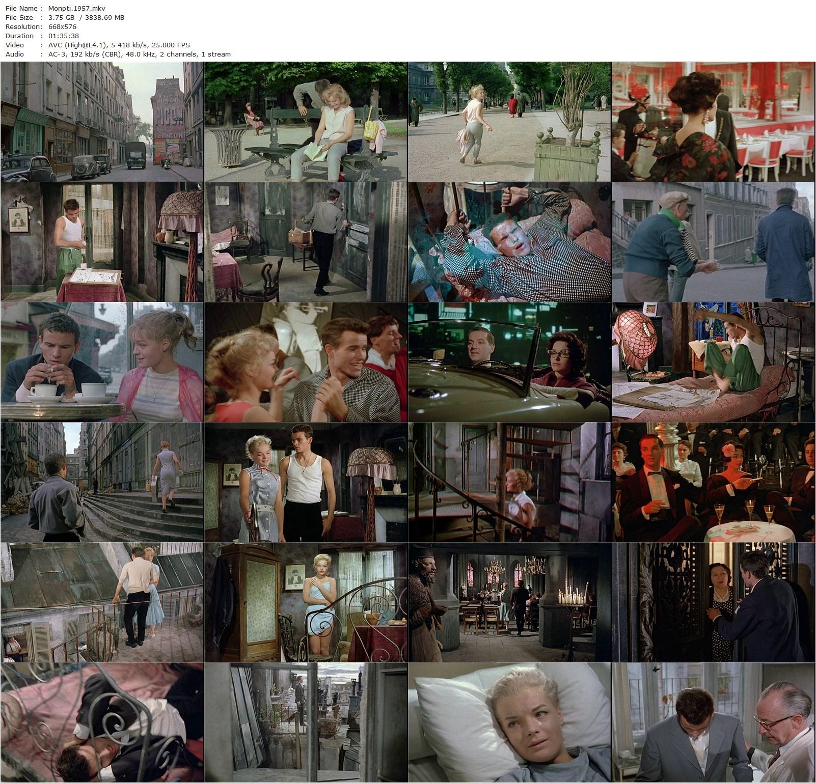 Love from Paris AKA Monpti (1957) Helmut Käutner, Romy Schneider, Horst Buchholz, Mara Lane-poster