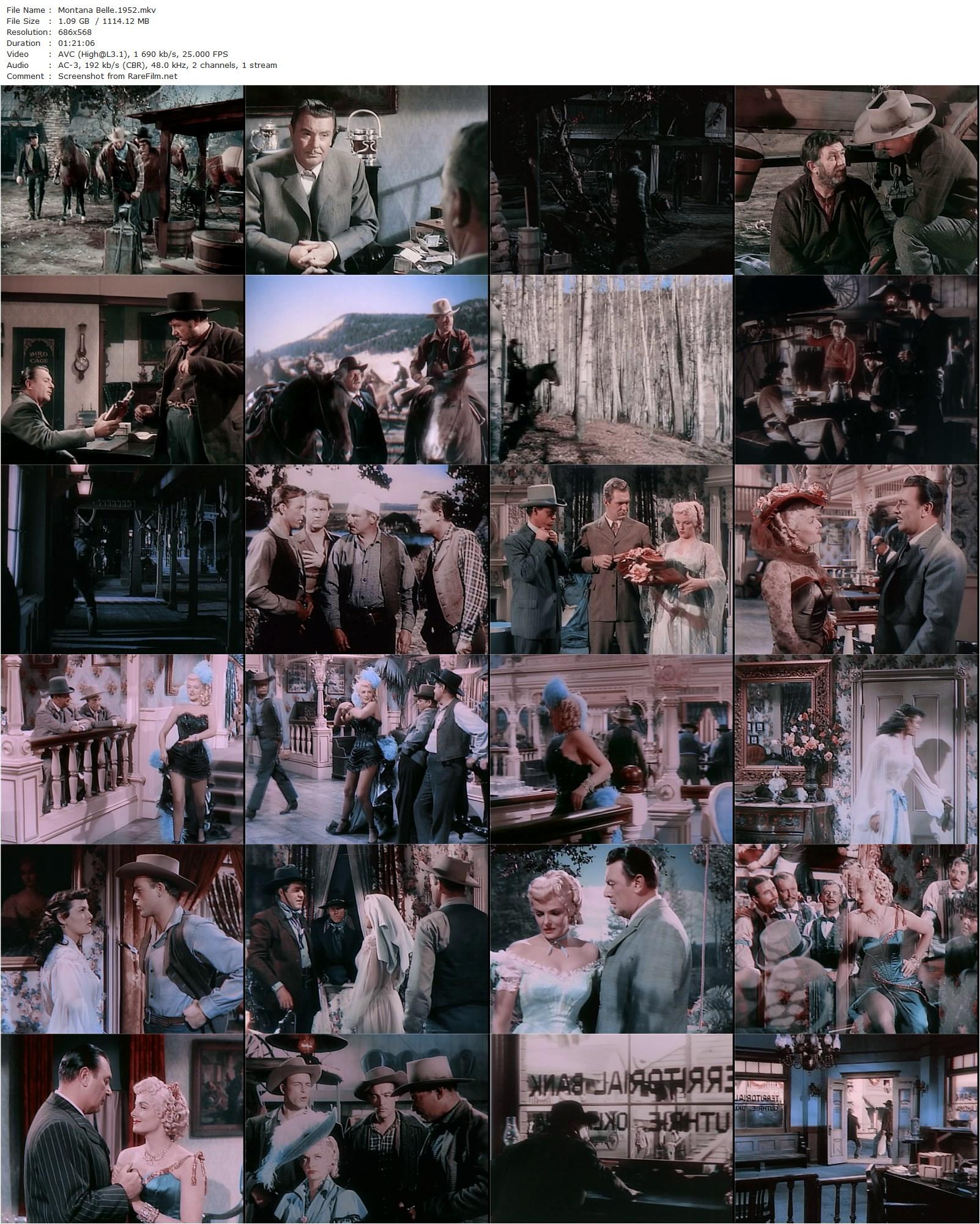 Montana Belle (1952) Allan Dwan, Jane Russell, George Brent-poster