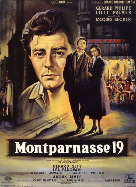 Montparnasse 19 (1958) Jacques Becker, Gérard Philipe, Lilli Palmer, Lea Padovani