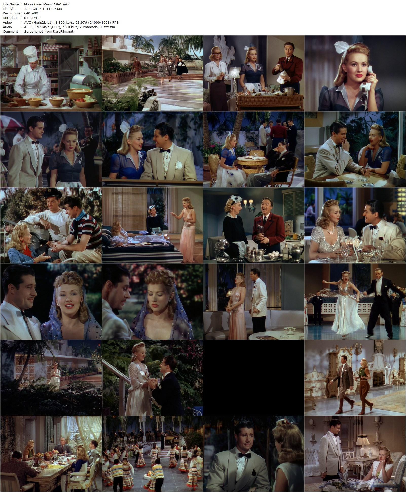 Moon Over Miami (1941) Walter Lang, Don Ameche, Betty Grable, Robert Cummings-poster