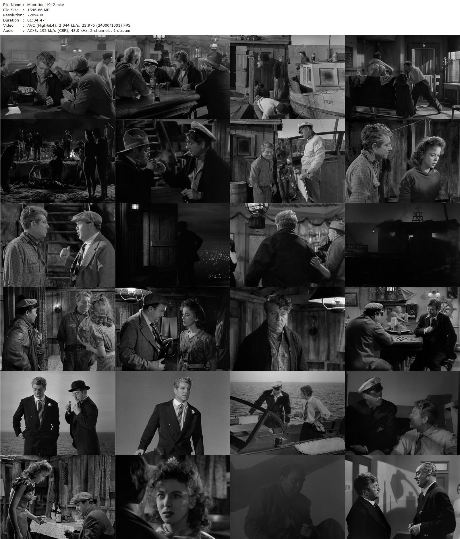 Moontide (1942) Archie Mayo, Fritz Lang, Jean Gabin, Ida Lupino, Thomas Mitchell-poster